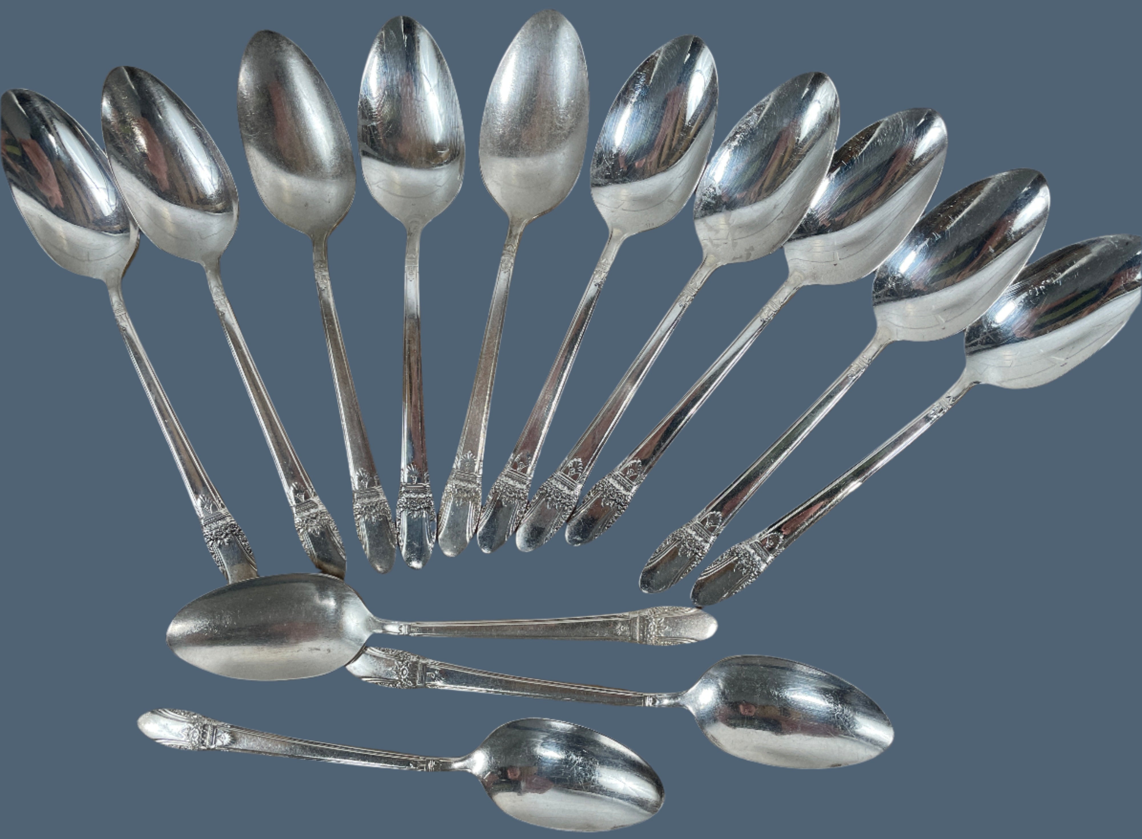 Set of 13 Rogers 1847. Silverware. Teaspoons