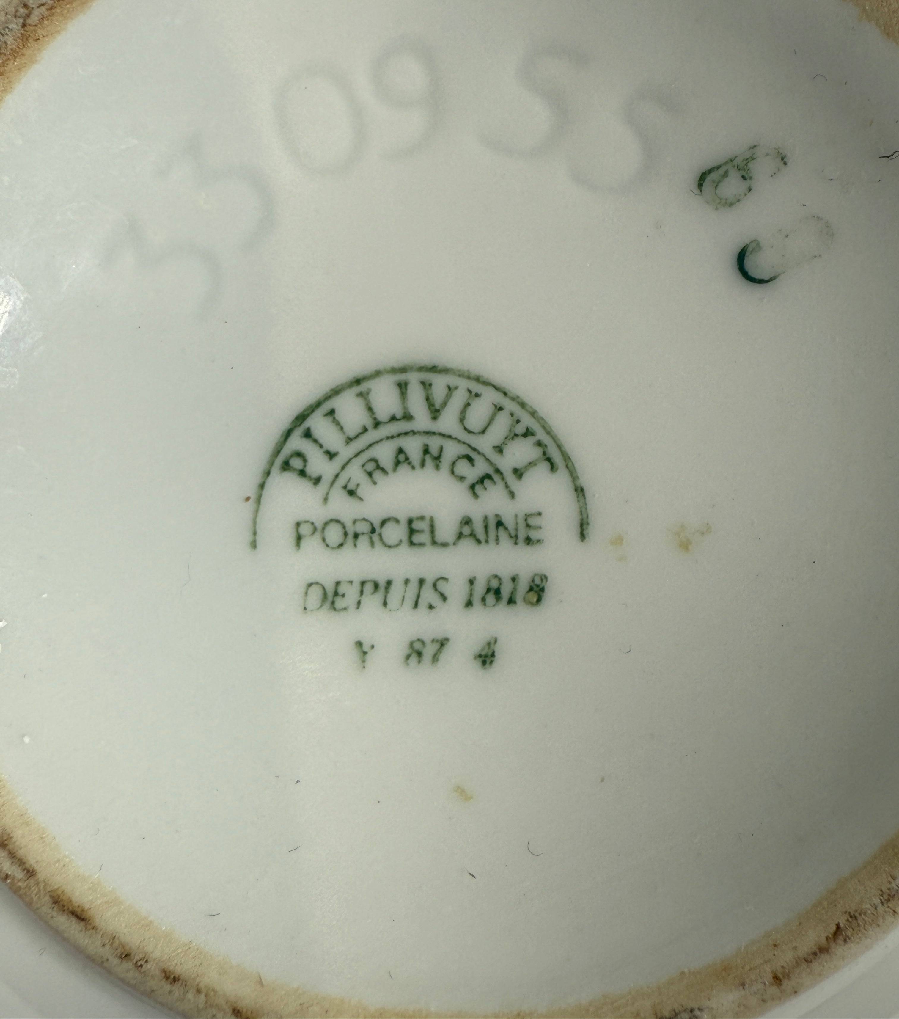vintage Pillivuyt France Depuis Théière En Porcelaine Blanche - Excellent!