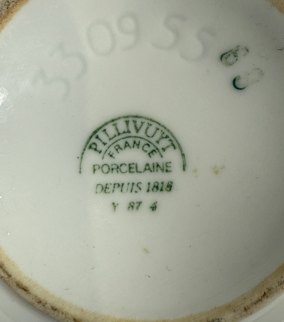 vintage Pillivuyt France Depuis Théière En Porcelaine Blanche - Excellent!