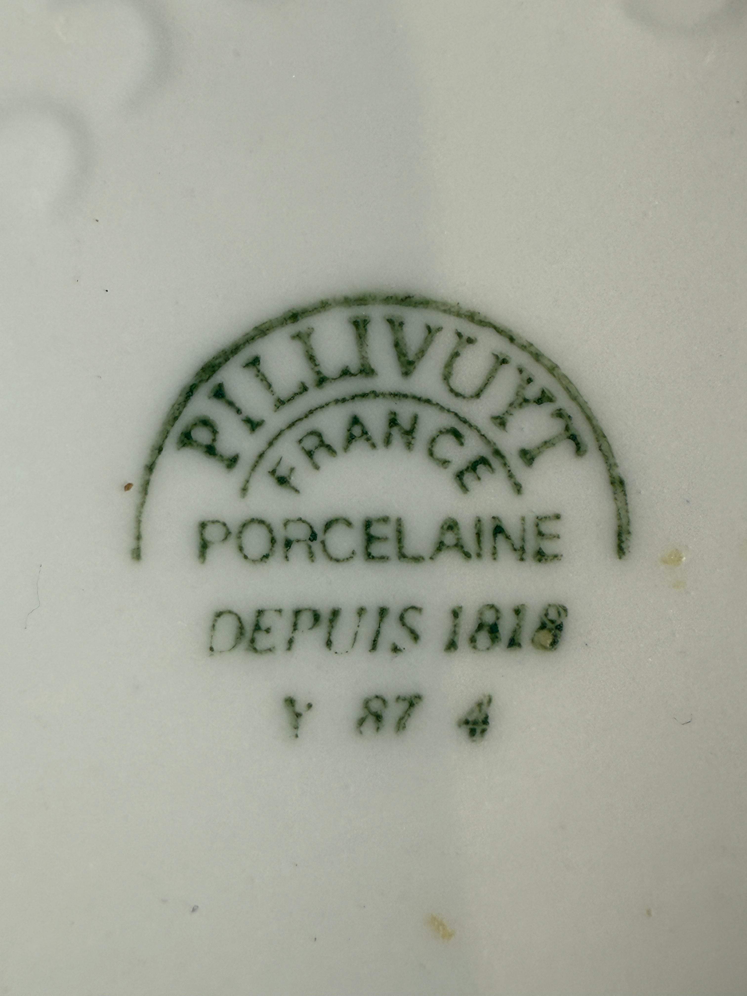 vintage Pillivuyt France Depuis Théière En Porcelaine Blanche - Excellent!