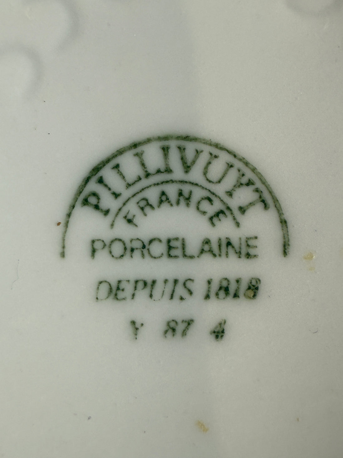 vintage Pillivuyt France Depuis Théière En Porcelaine Blanche - Excellent!