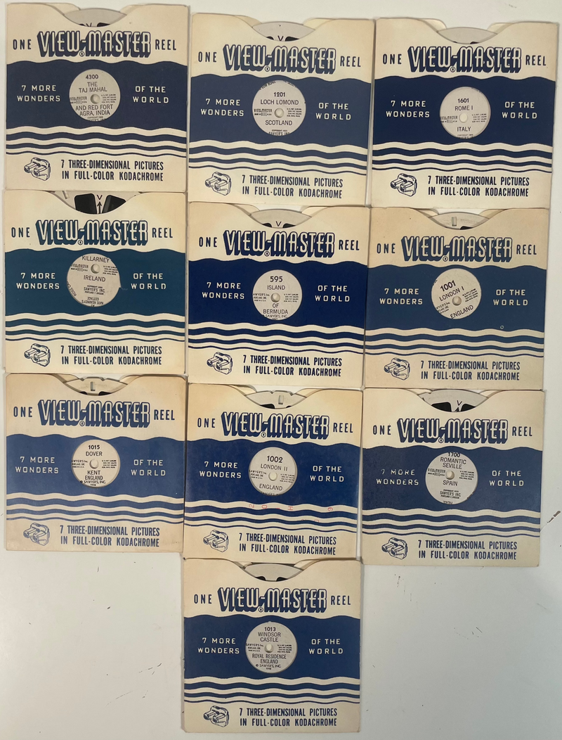 Lot of 10 View-Master Reels, 7 More Wonders of the World