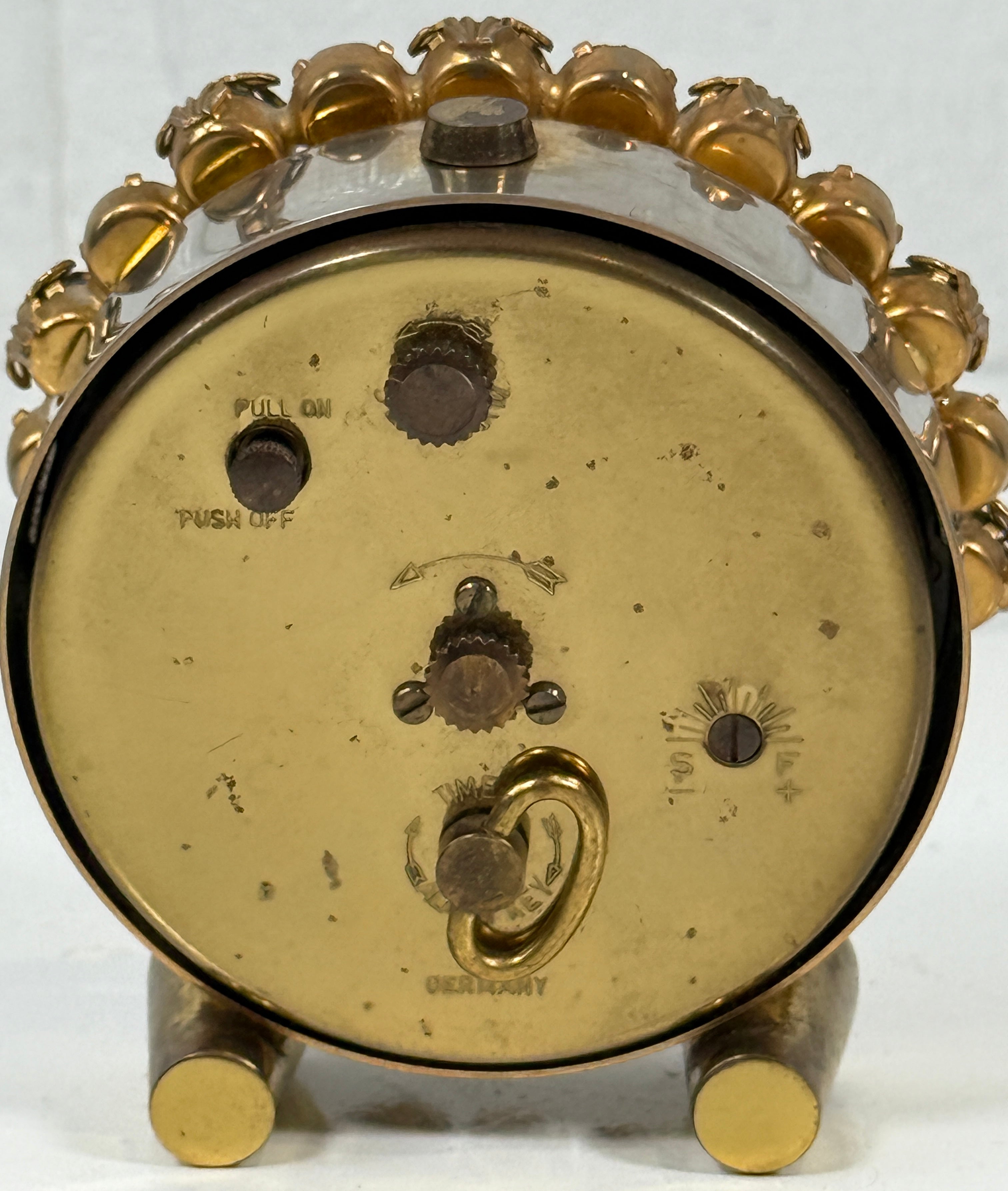 Réveil boudoir en strass bleu Phinney-Walker du milieu du siècle (Allemagne)