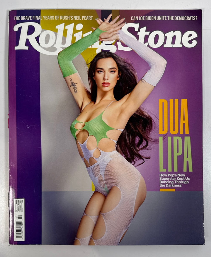 Rolling Stone February 2021 magazine featuring Dua Lipa cover story and collectible pop culture content.