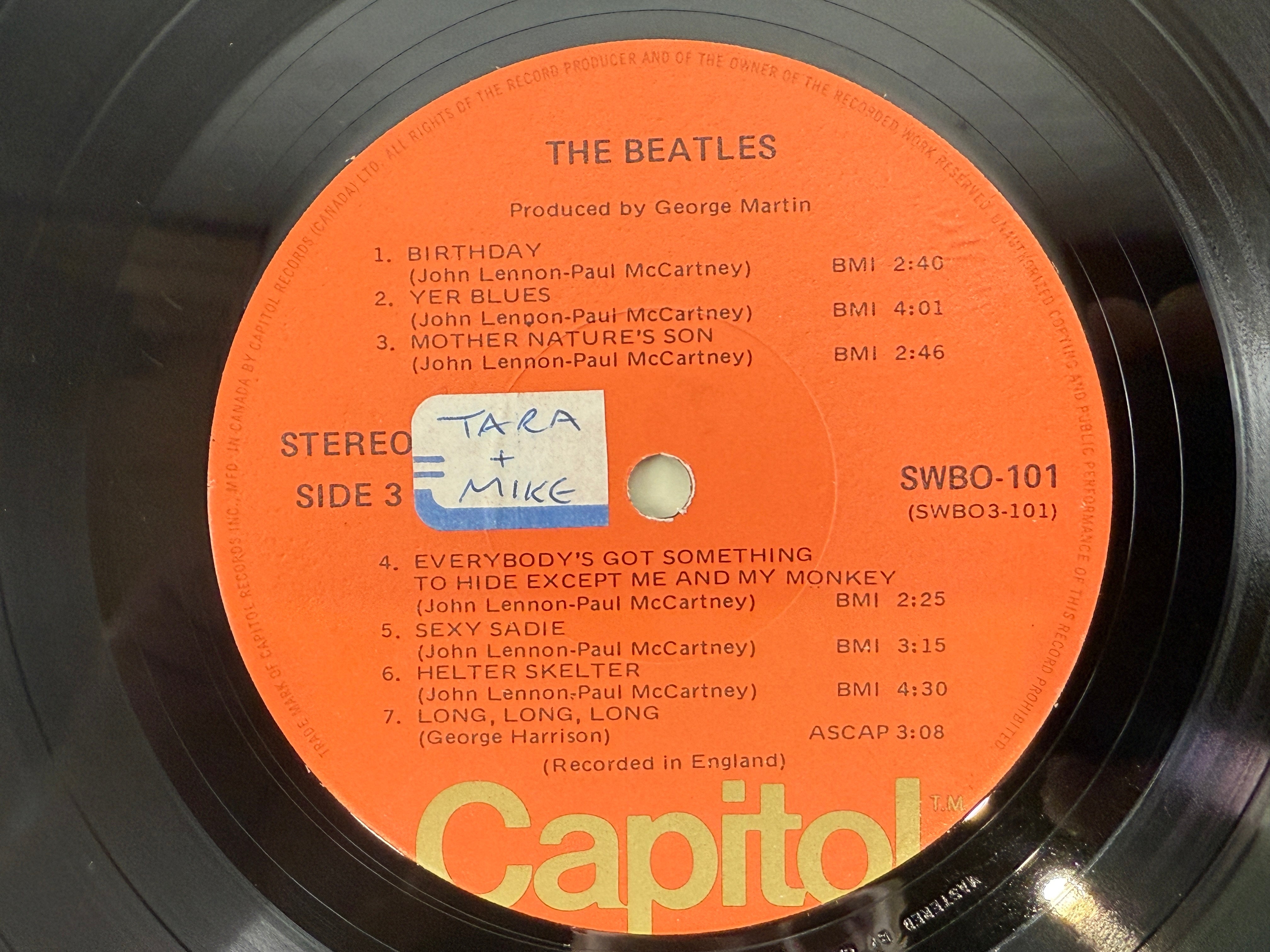 The Beatles – Album blanc 2LP (pressage Capitol canadien des années 1970)