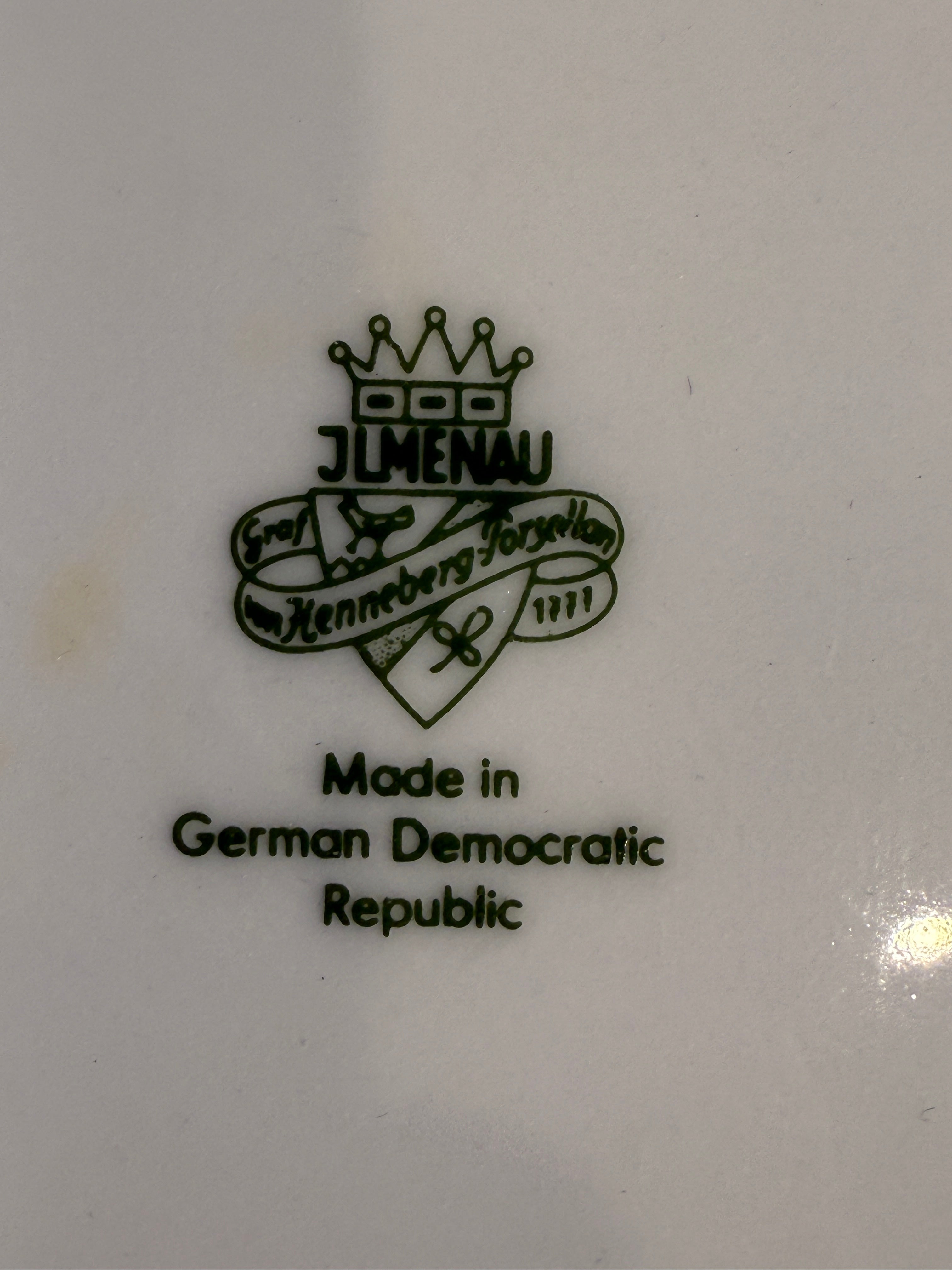 Ensemble de 3 coupes à fruits vintage en porcelaine JLMenau – RDA (Allemagne de l'Est)