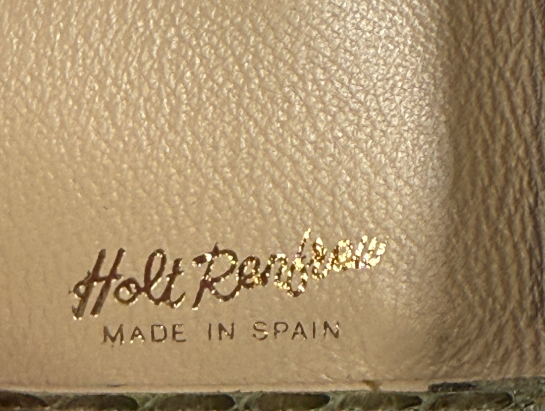 Vintage Holt Renfrew Green Snakeskin Coin Purse & Wallet – Made in Spain