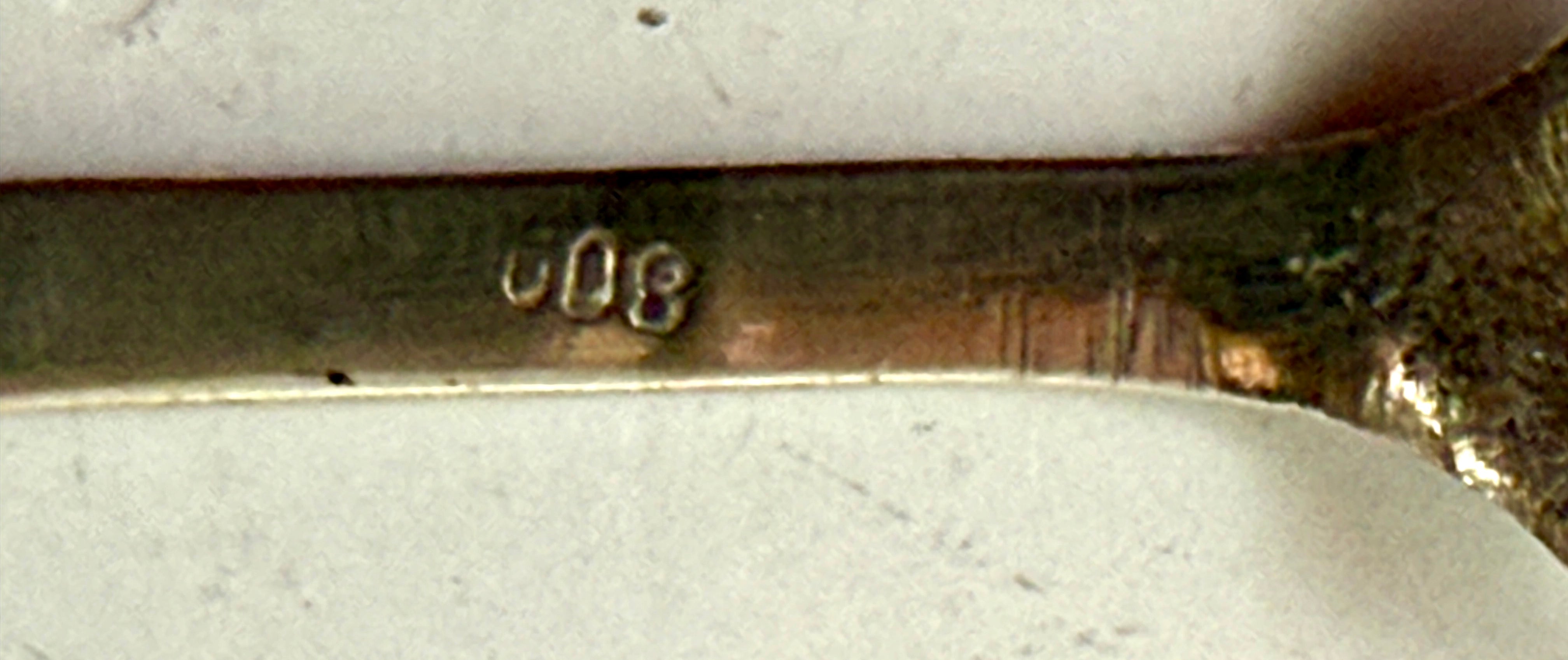 Bonbonnière en argent sterling, 68 g, en forme de feuille, 15,2 cm (6-1/4 po), MCM