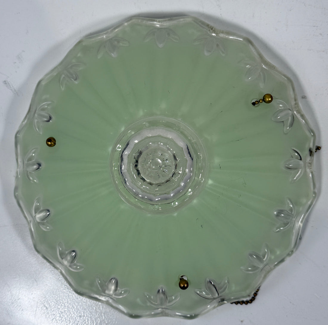 Mid-Century Frosted Glass Ceiling Light Shade – Scalloped Edge, Art Deco