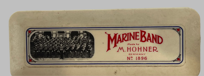 Vintage M. Hohner "Marine Band" Harmonica No.1896 Key G w/ Box