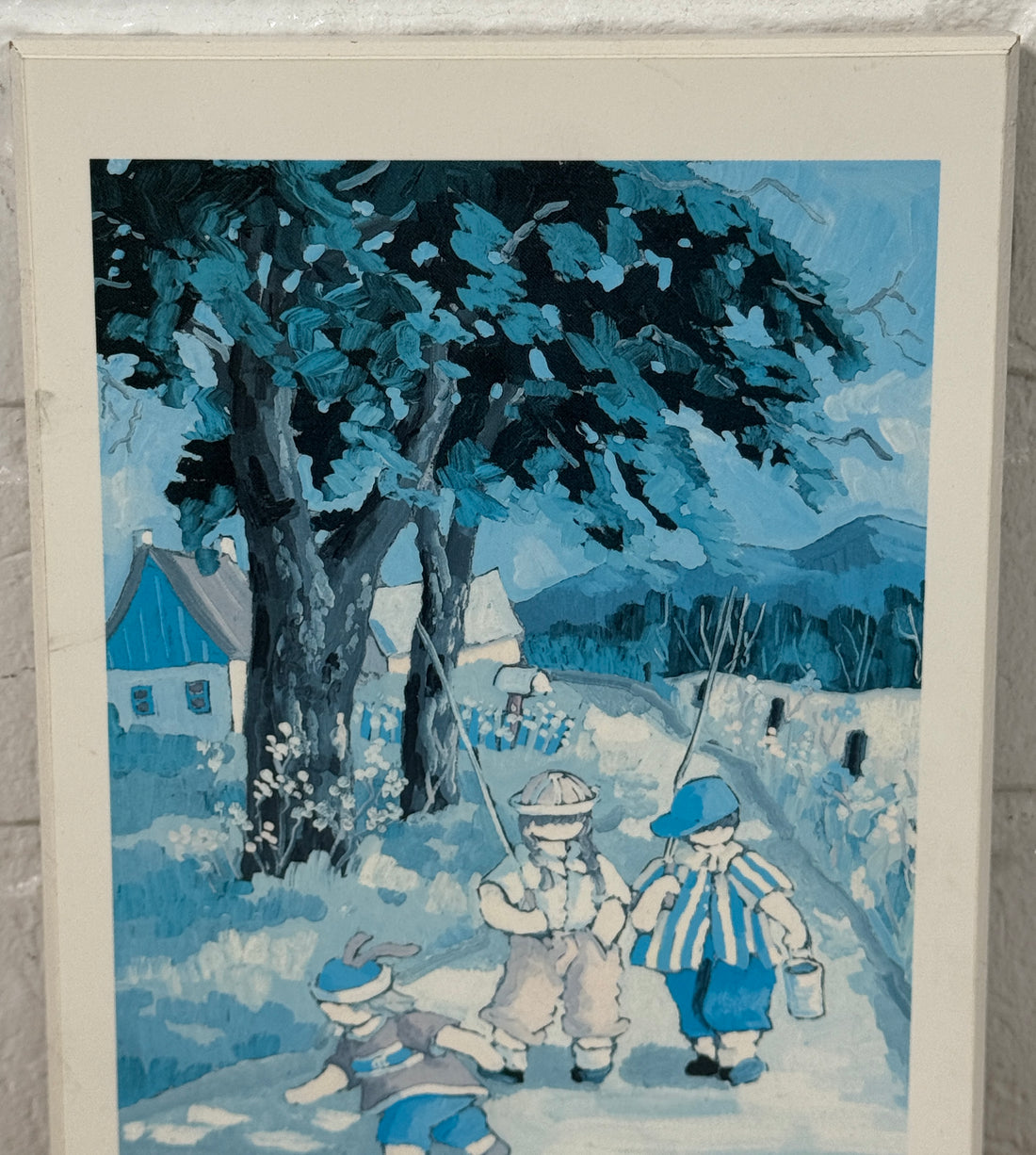 Vintage Québec Art Print Les petits pêcheurs – Paul-Émile Paquin