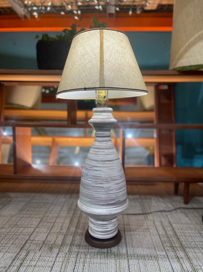 Lovely tall ceramic mid century table lamp