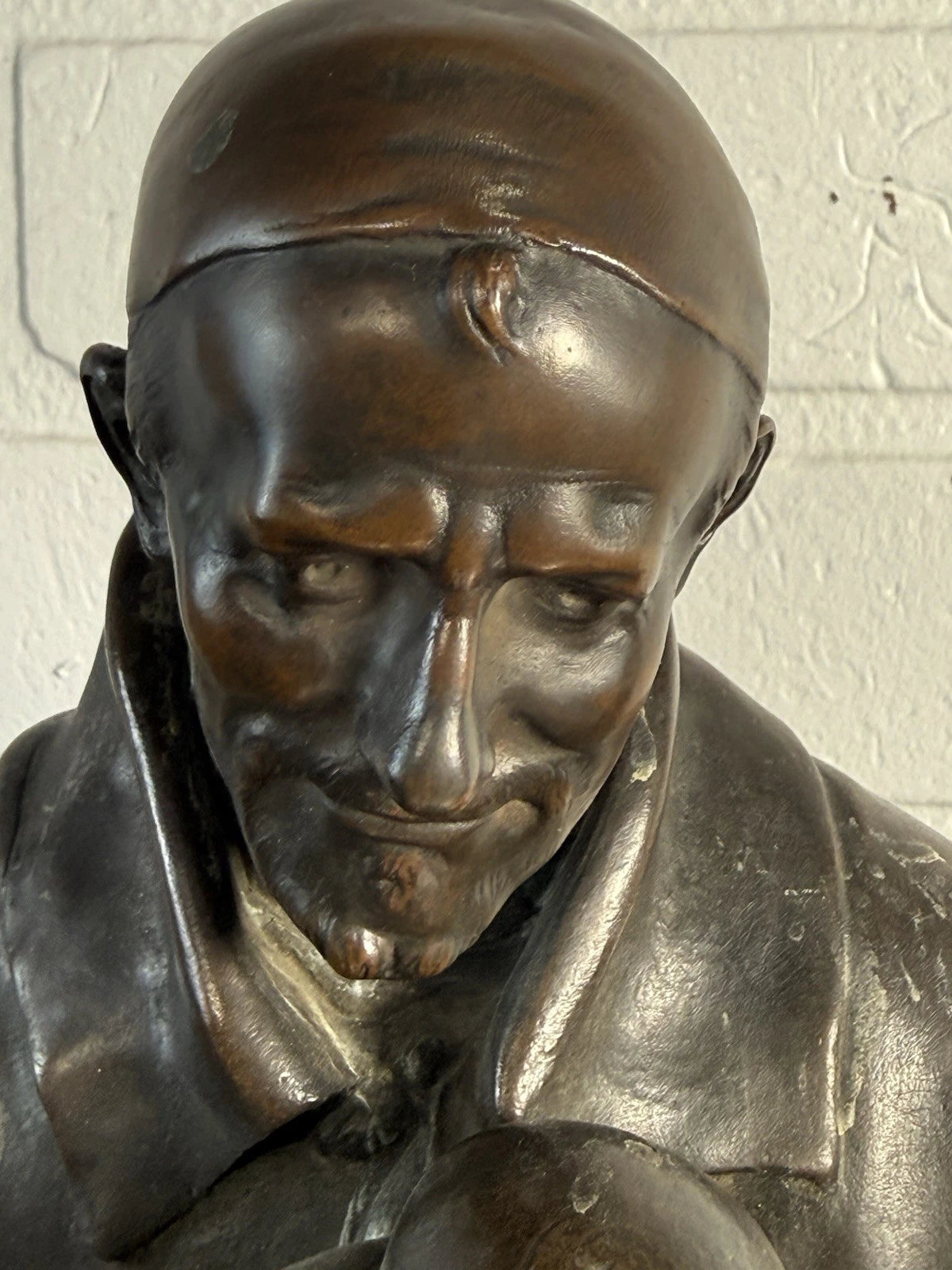 A. Falguiere Bronze St Vincent de Paul Thiebaut Freres Lifetime Cast c.1899 16kg