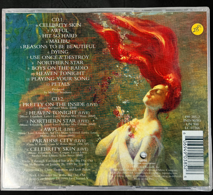 Hole Celebrity Skin Limited Tour Edition 2-CD set from 1999 with the original album and six bonus live tracks from Australia’s Big Day Out