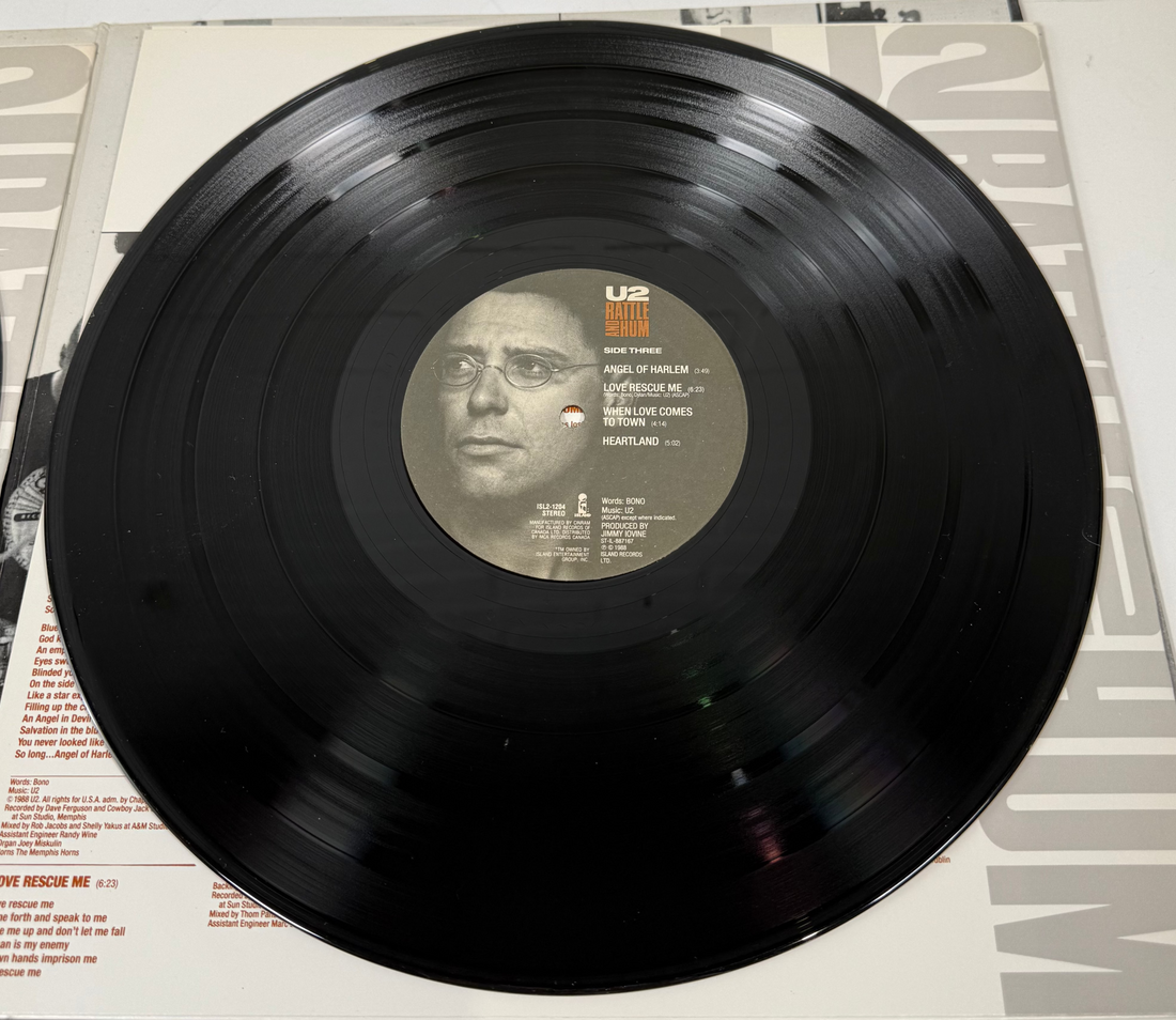 U2 – Rattle and Hum 2xLP (1988) – Island Records (ISL2-1204), Canadian Pressing