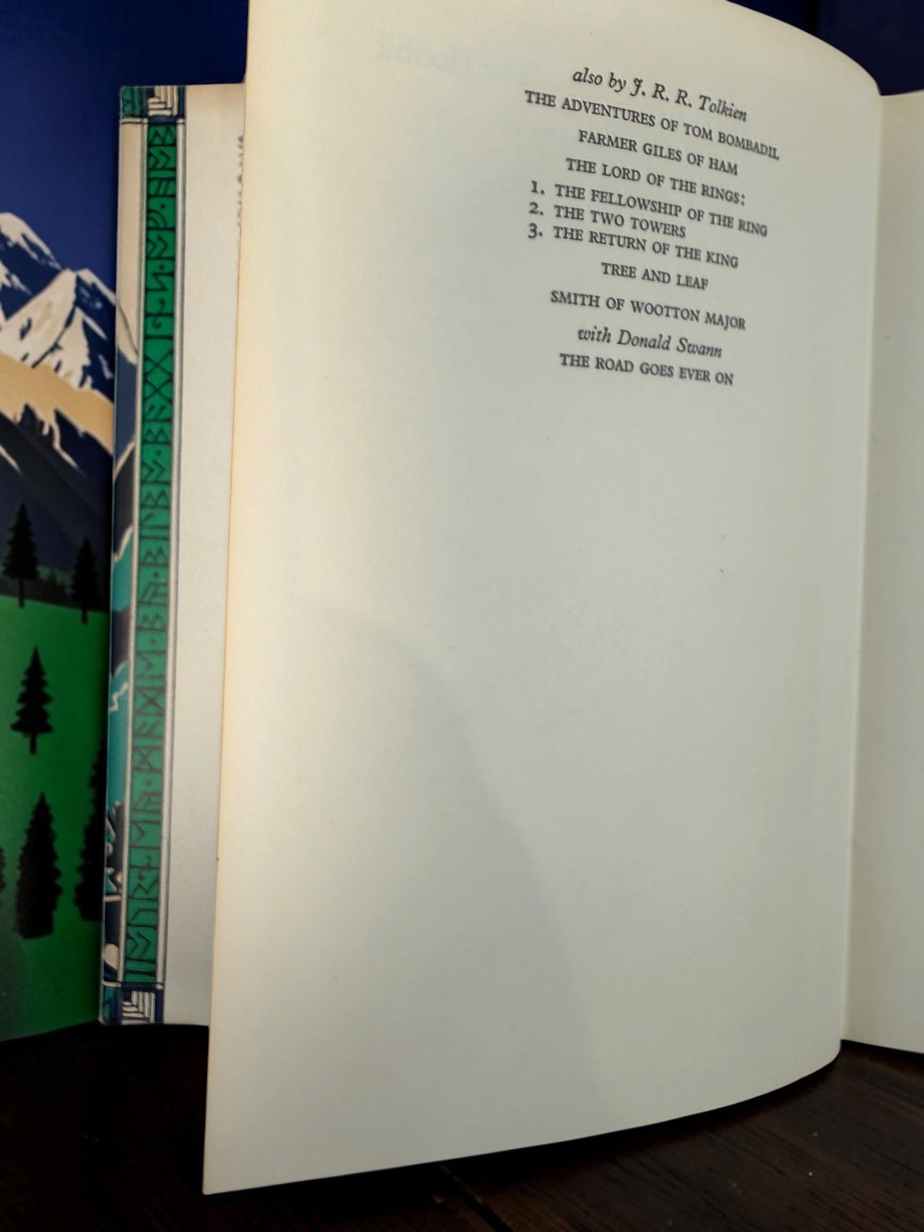 Collectible 1975 UK hardcover of Tolkien’s The Hobbit, Third Edition, Tenth Impression, with original illustrated dust jacket and endpaper maps.