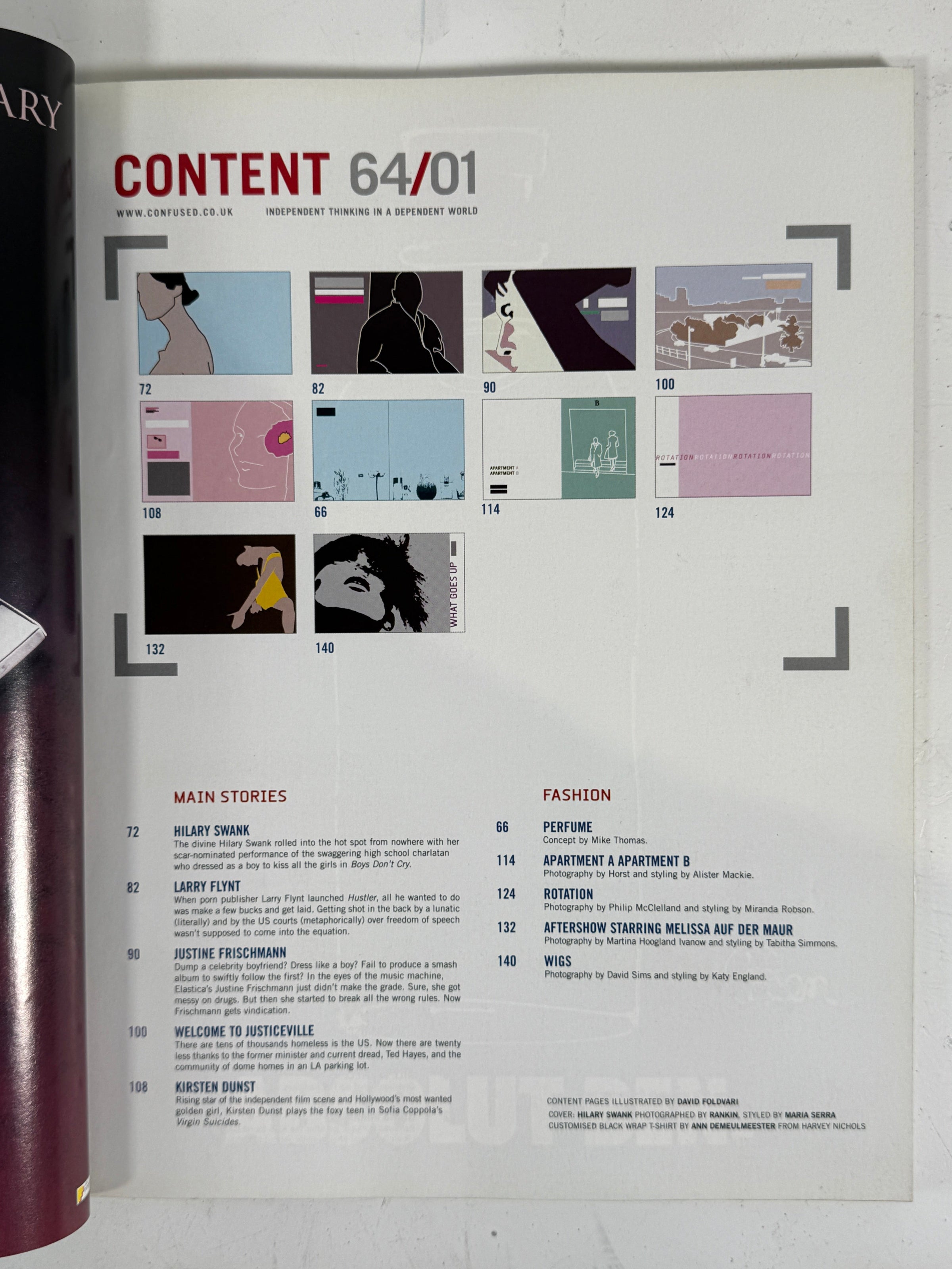 Y2K Dazed &amp; Confused #64 – Couverture de Hilary Swank, avril 2000