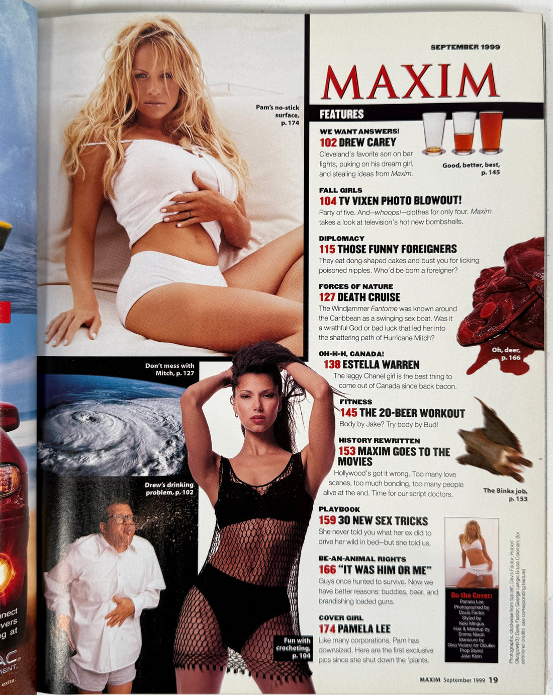 Maxim, septembre 1999 – Couverture de Pamela Anderson, magazine masculin Y2K