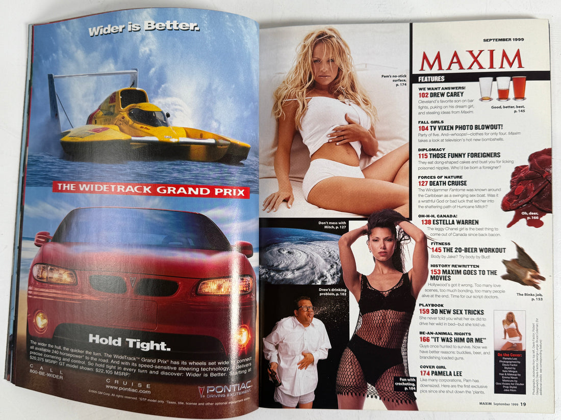 Maxim, septembre 1999 – Couverture de Pamela Anderson, magazine masculin Y2K