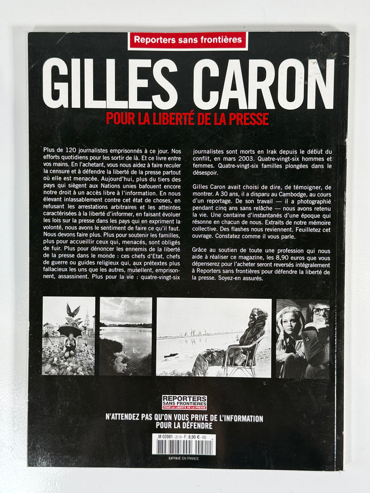 Livre photo de Gilles Caron – RSF Numéro 21, Hommage à la liberté de la presse