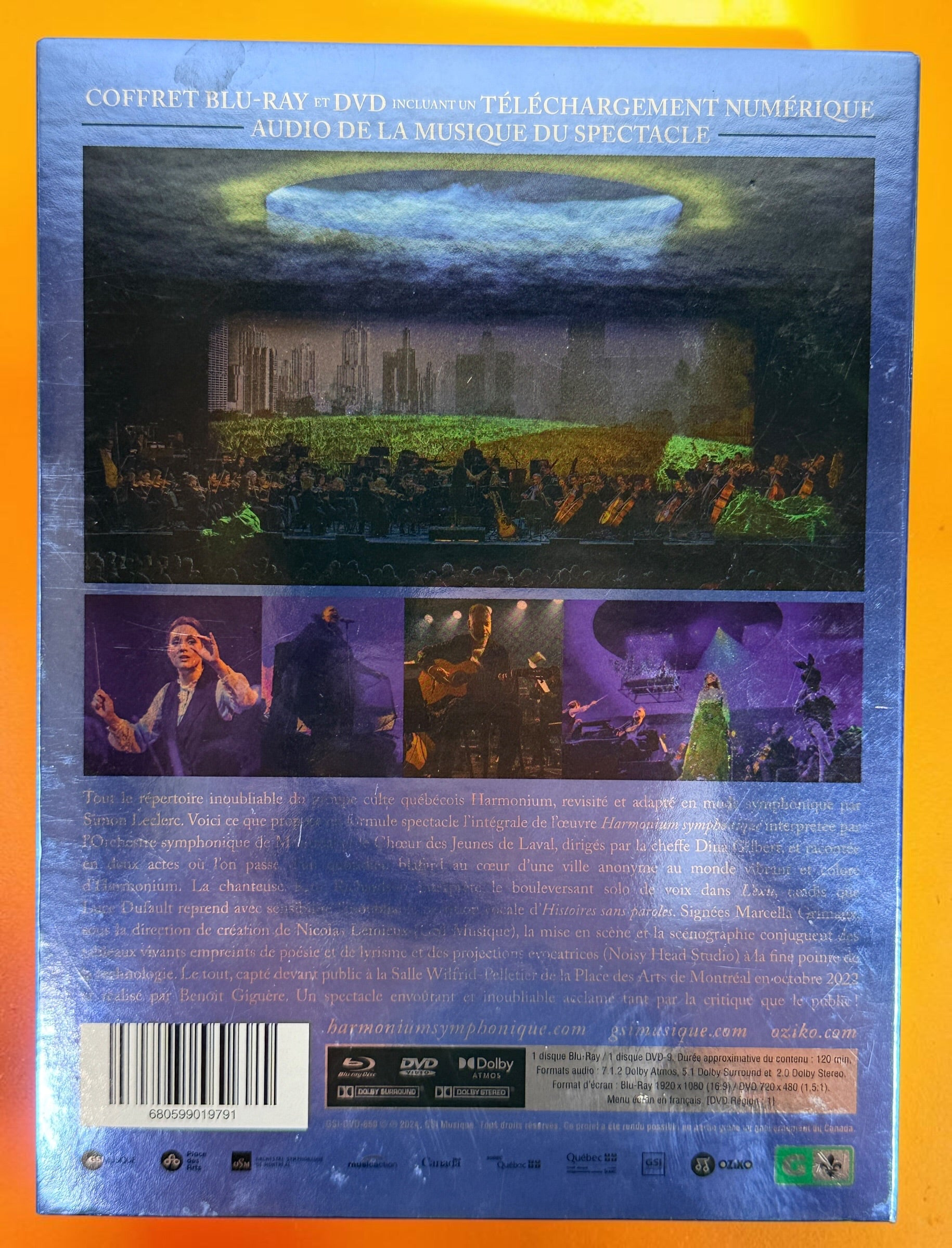 Harmonium Symphonique Histoires sans paroles Blu-ray + DVD box set, live with the Orchestre symphonique de Montréal. Excellent condition.