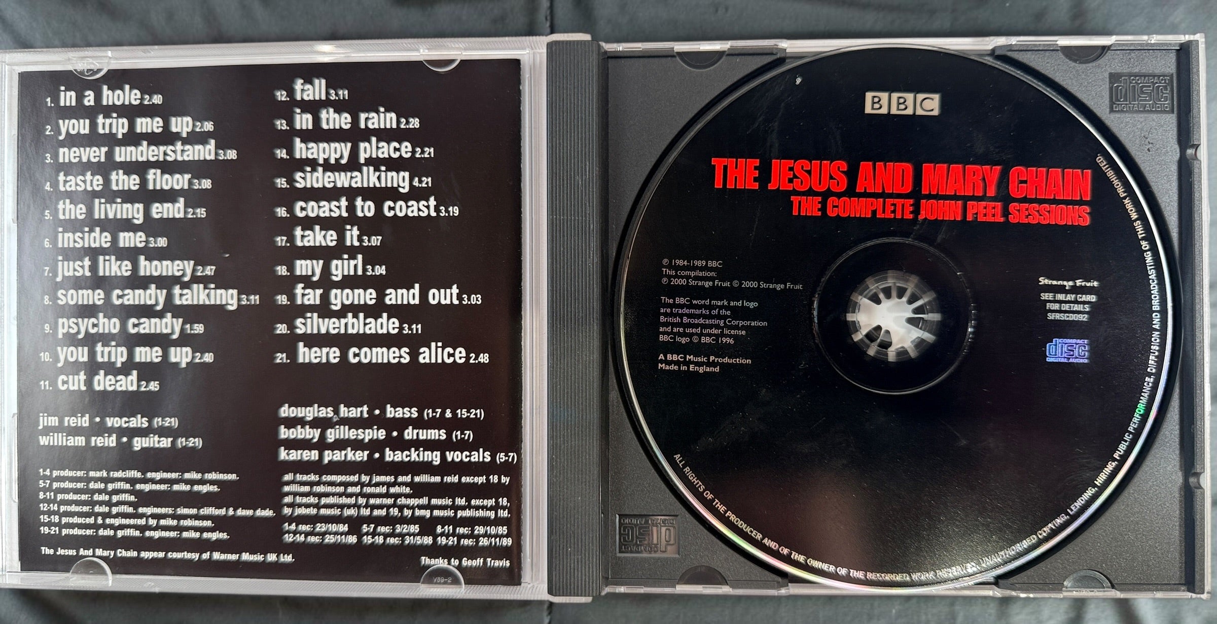 Shop The Jesus and Mary Chain Complete John Peel Sessions, a rare 2000 UK BBC/Strange Fruit CD featuring 21 recordings from 1984–1989.