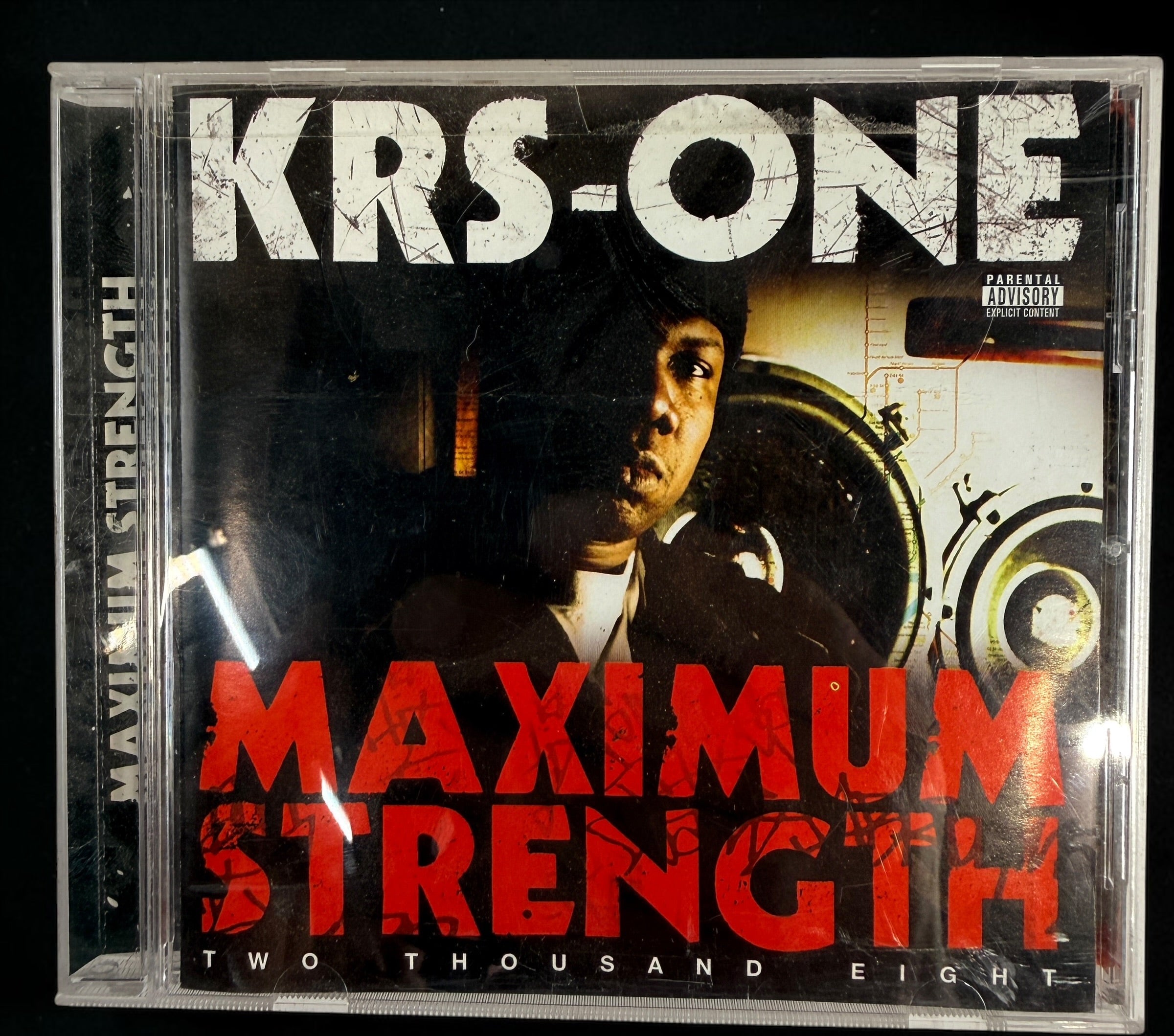 KRS-One Maximum Strength 2008 CD on Koch Records, original U.S. explicit edition featuring 12 tracks of classic East Coast conscious hip-hop.