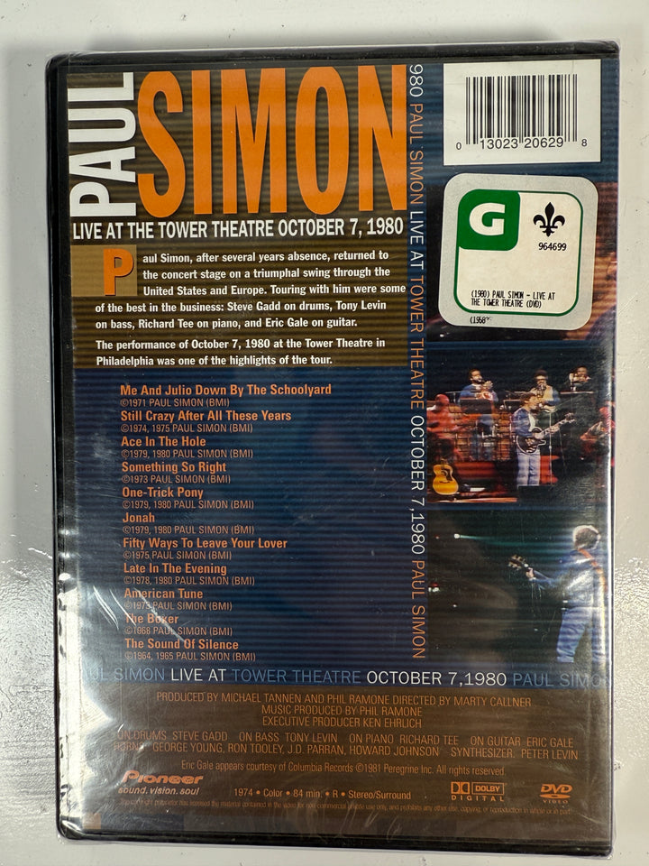 Paul Simon Live at Tower Theatre DVD – Sealed Concert (1980)
