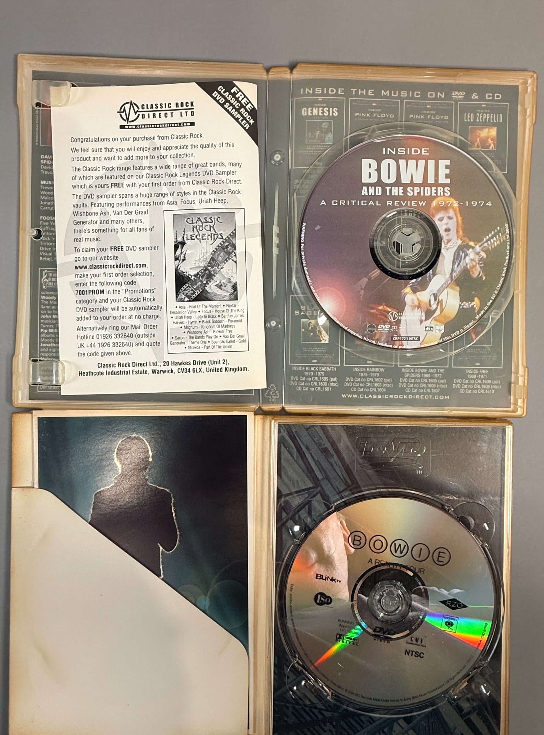 David Bowie 4-Disc DVD Lot – Best of Bowie, Reality Tour – Éco