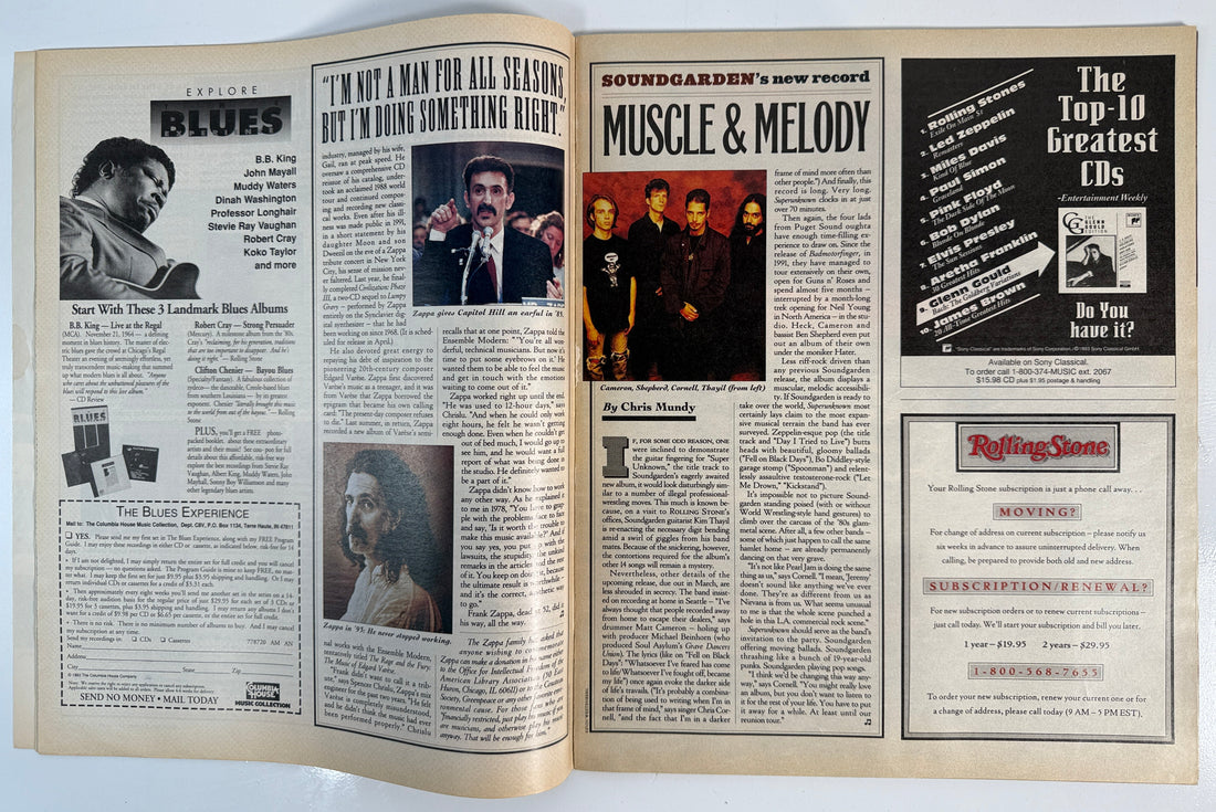 1994 Rolling Stone – Couverture de Nirvana et interview de Kurt Cobain