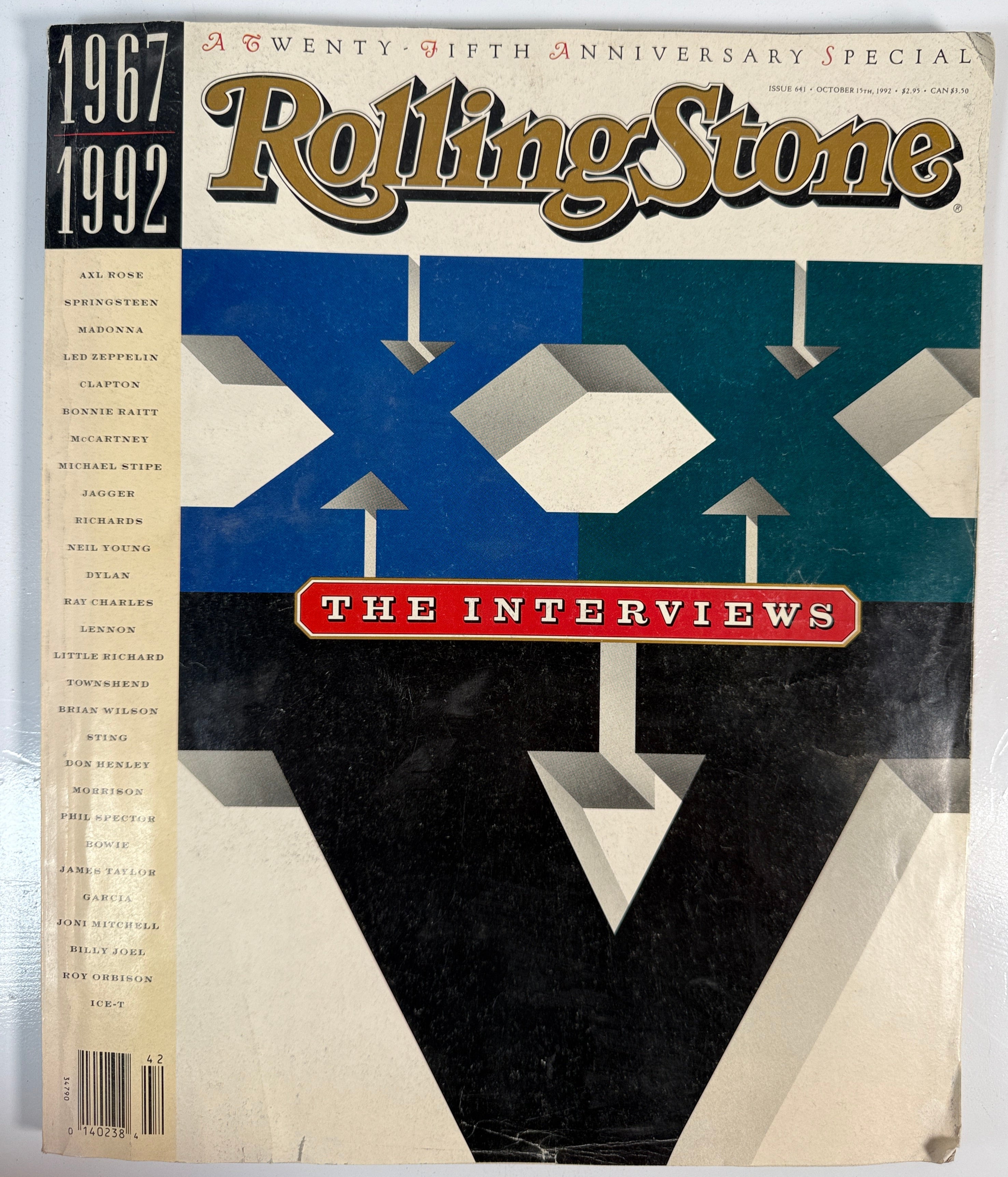 1992 Rolling Stone 25th Anniversary – The Interviews Issue
