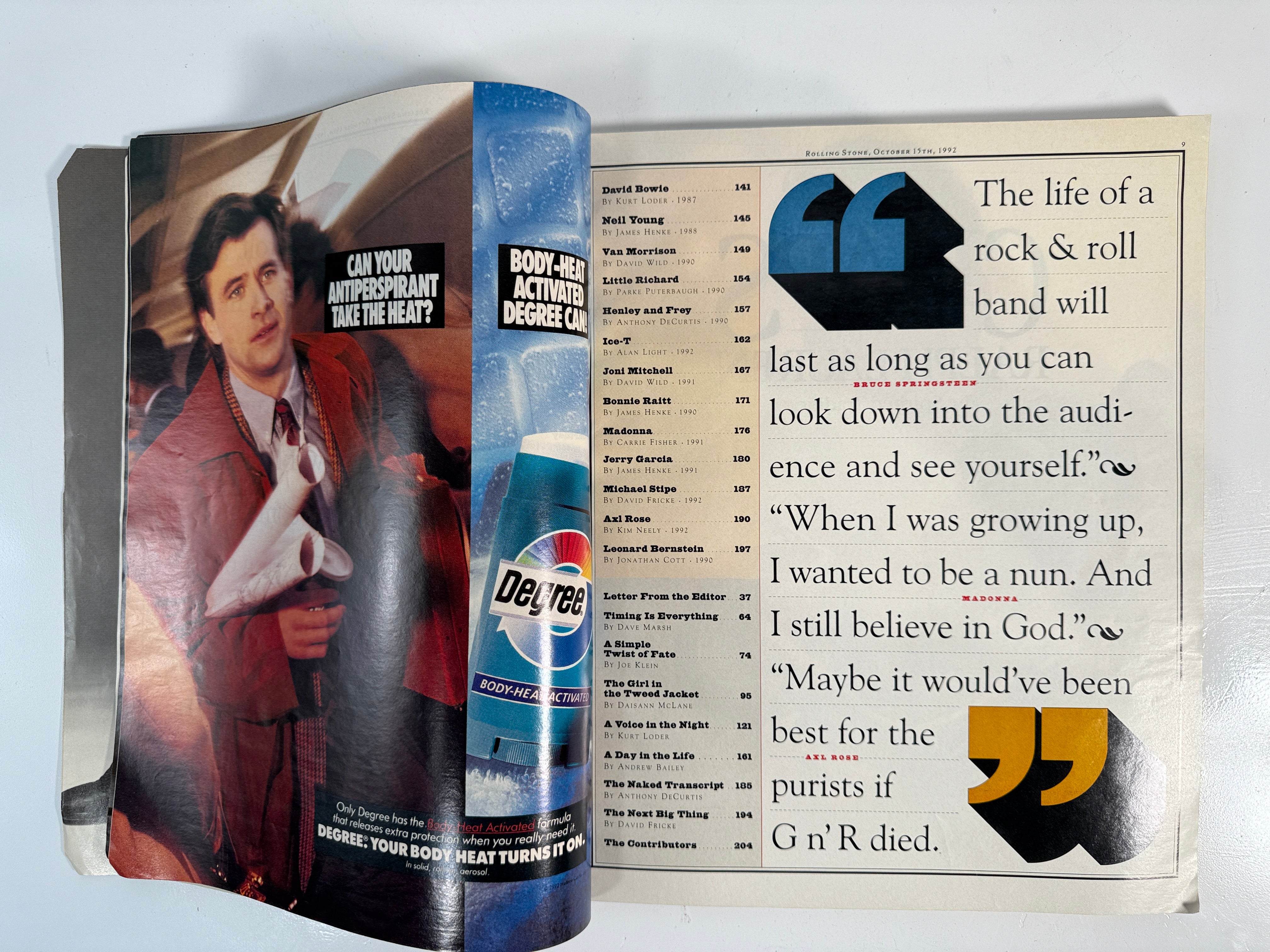 1992 Rolling Stone 25th Anniversary – The Interviews Issue