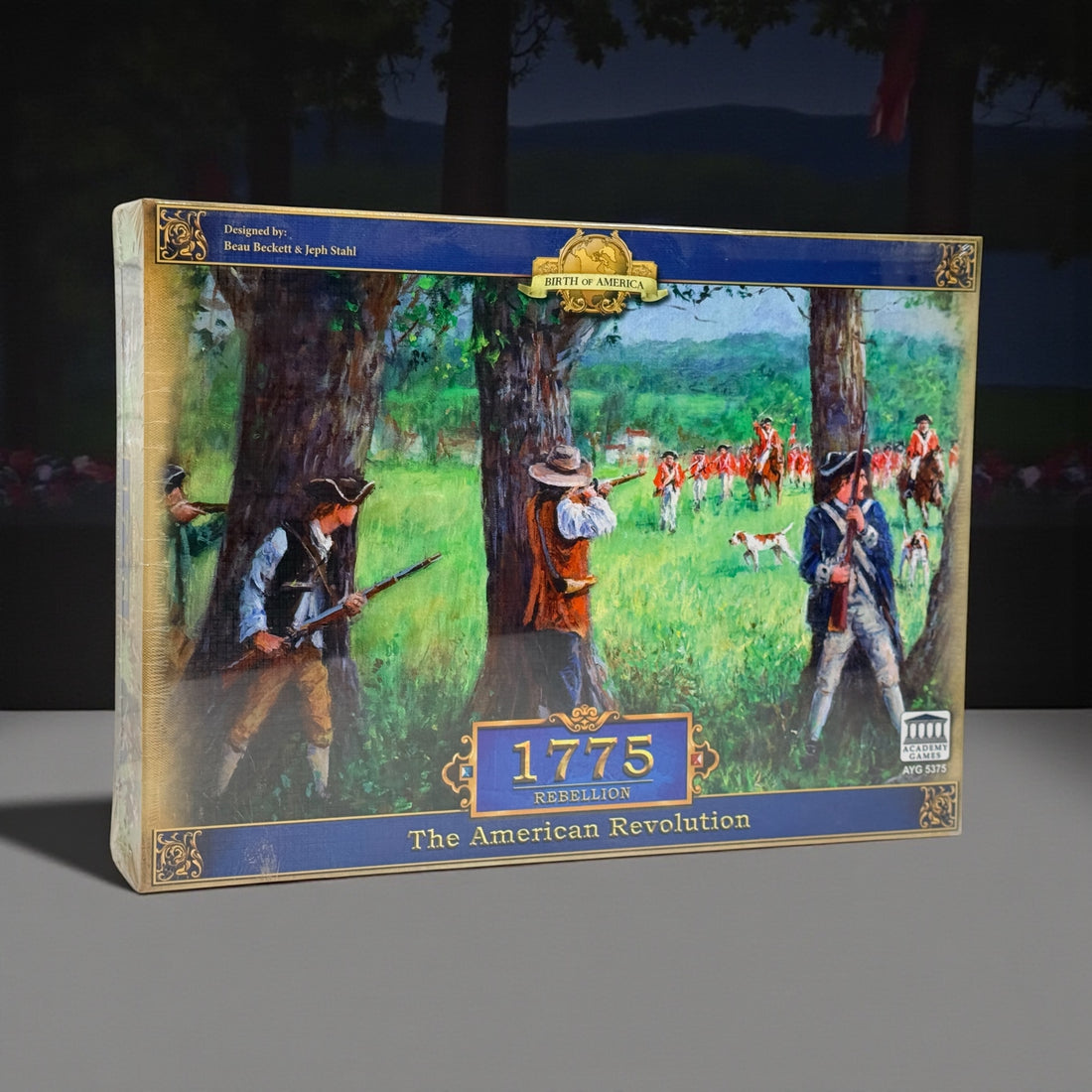 Sealed 1775 Rebellion strategy board game. Revolutionary War area control wargame by Academy Games. 2–4 players. Educational and collectible title.