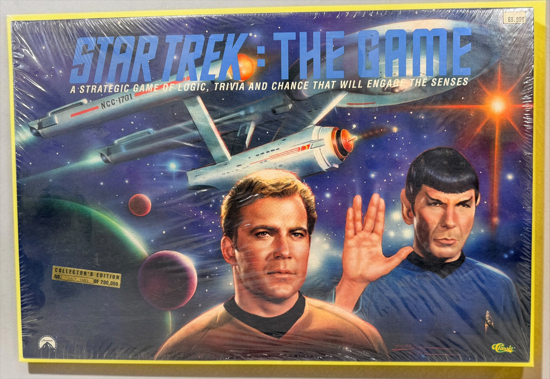 Vintage 1992 Star Trek The Game numbered Collector’s Edition, No. 067,081 of 200,000, with sealed trivia cards, certificate and original Star Trek artwork.