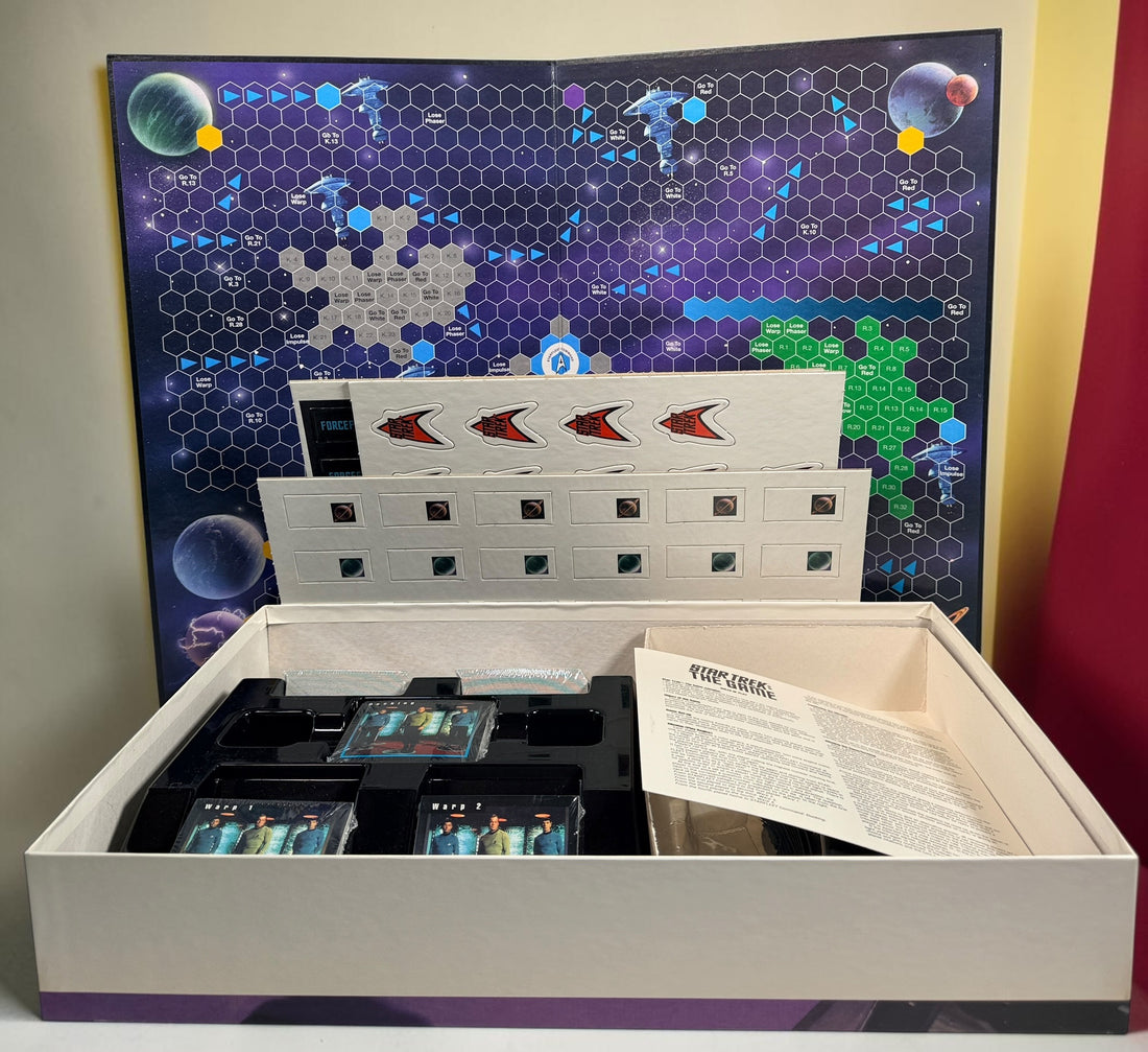 Vintage 1992 Star Trek The Game numbered Collector’s Edition, No. 067,081 of 200,000, with sealed trivia cards, certificate and original Star Trek artwork.