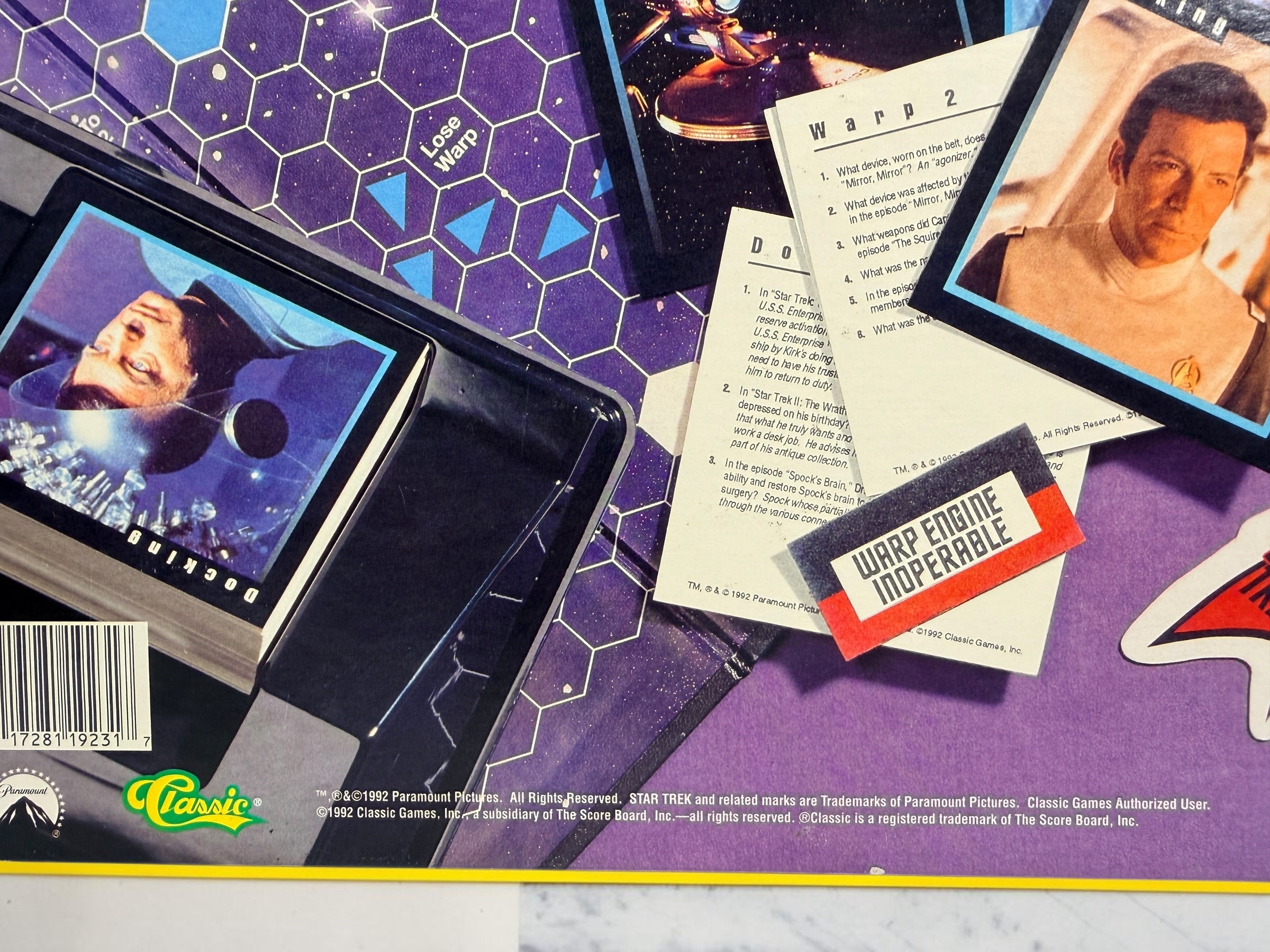 Vintage 1992 Star Trek The Game numbered Collector’s Edition, No. 067,081 of 200,000, with sealed trivia cards, certificate and original Star Trek artwork.