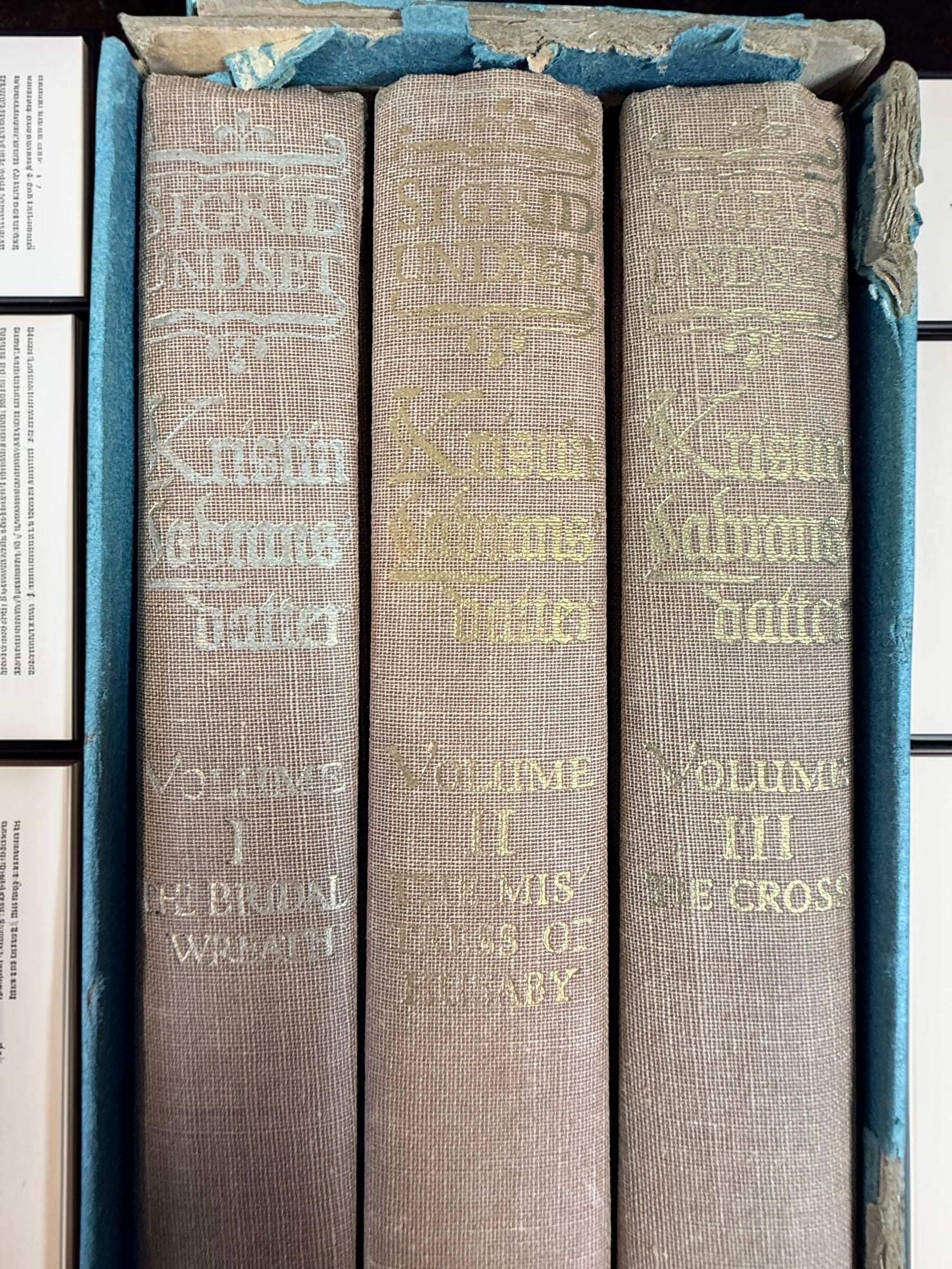 Kristin Lavransdatter — Ensemble complet de 3 volumes Knopf, 1946 — Sigrid Undset — Bon