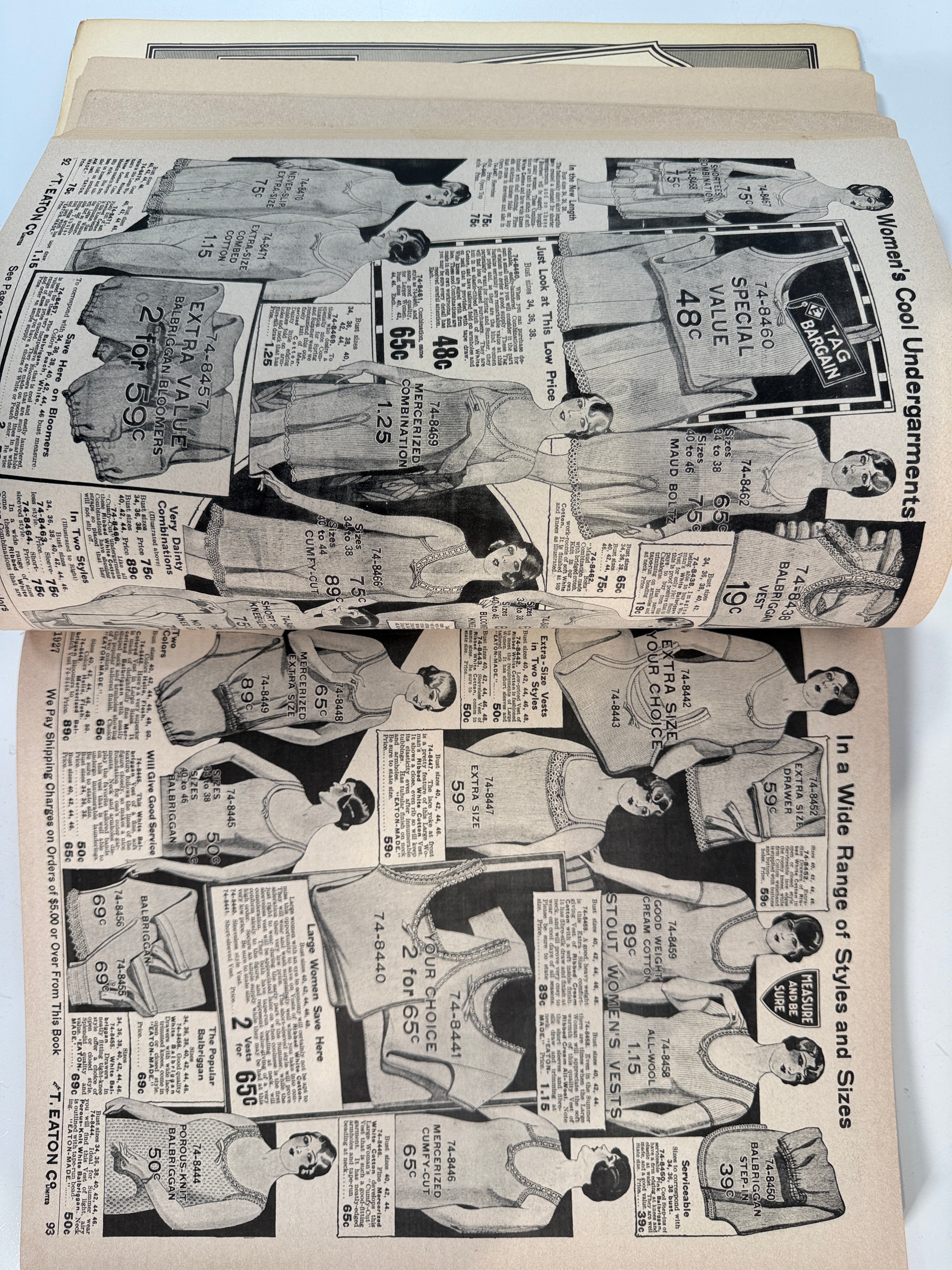 Catalogue Eaton printemps-été 1927 – Réimpression Musson