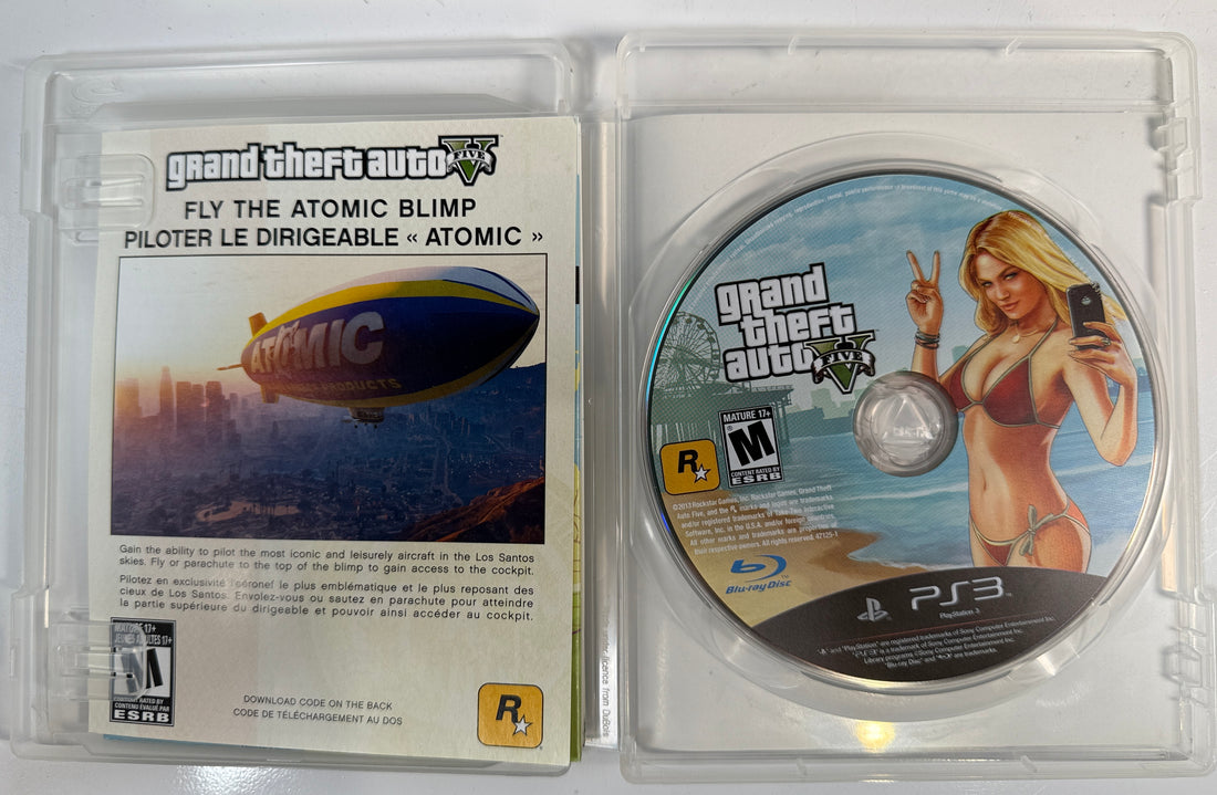 Grand Theft Auto game disc and case on a white background