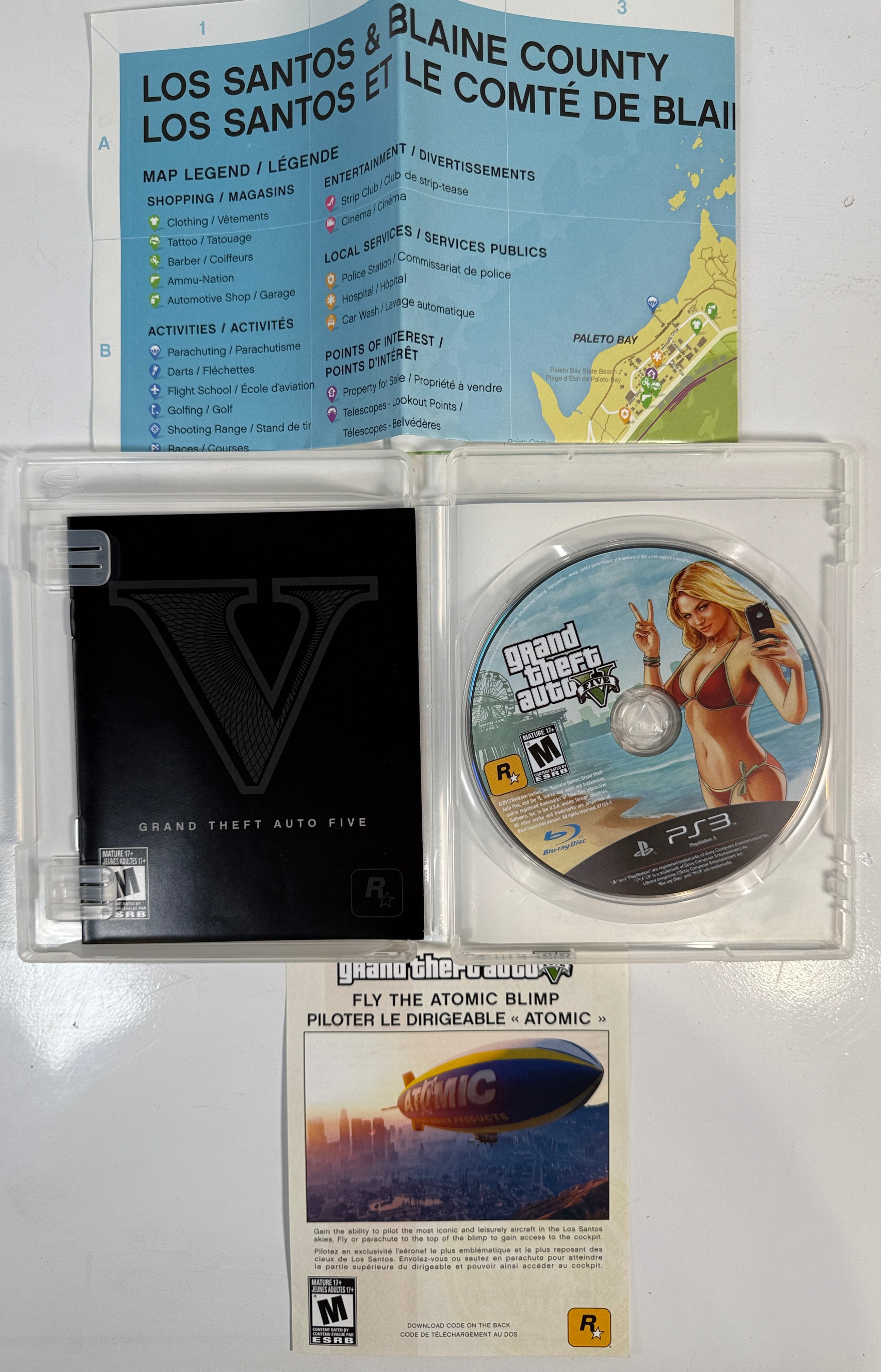 GTA V – Édition PS3 complète avec carte et manuel (CIB)