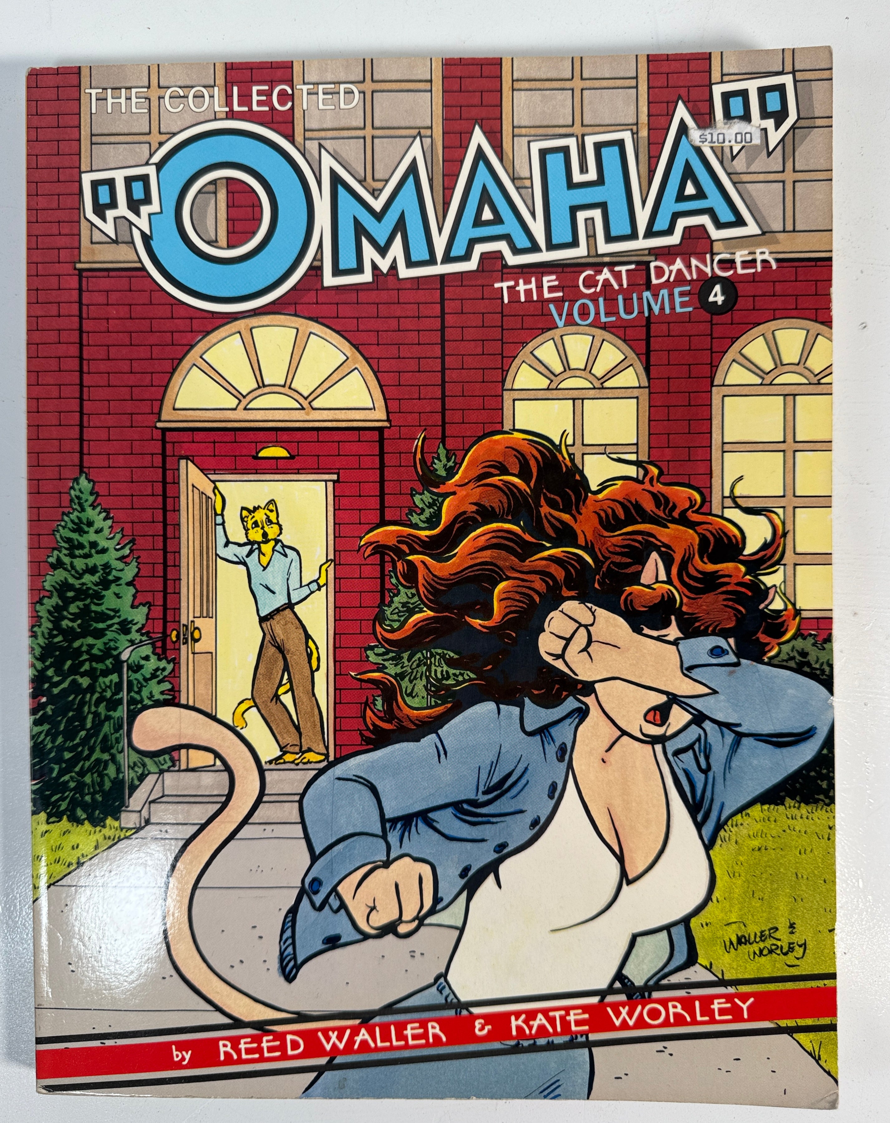 Comic book cover titled 'The Collected Omaha the Cat Dancer Volume 4' with a cartoon character on the front.