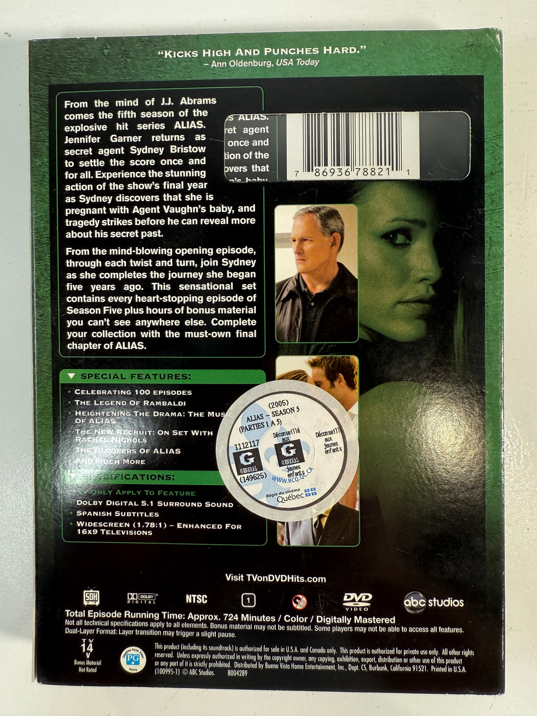 Alias – The Complete Fifth Season (4-Disc DVD Set, Final Season, Sealed)