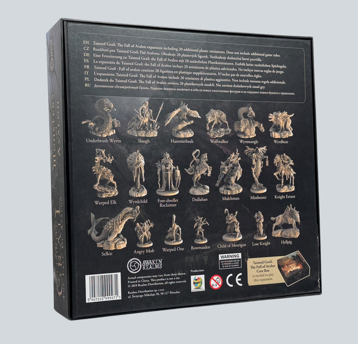 Tainted Grail Monsters of Avalon expansion with 20 unpainted miniatures. Complete Kickstarter add-on in excellent condition. Rare and highly sought after.