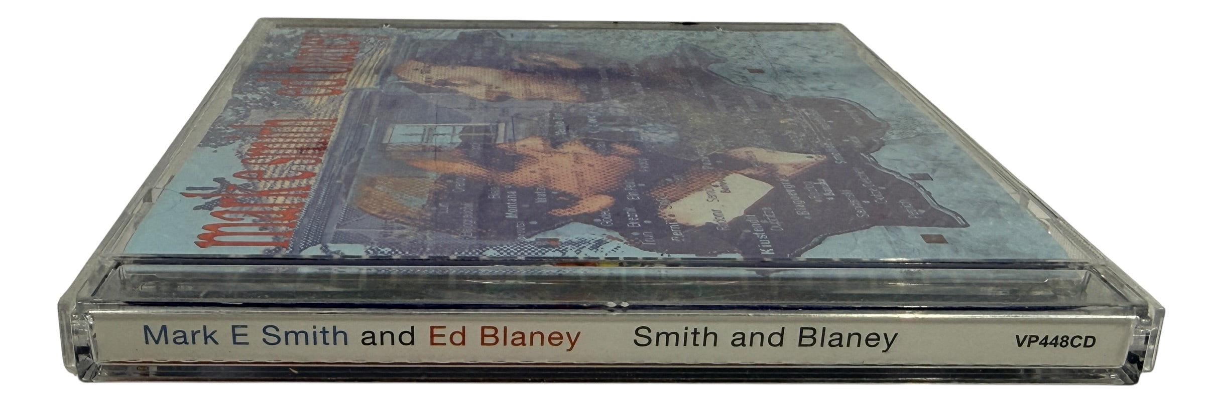 1998 experimental CD by Mark E. Smith of The Fall with Ed Blaney. Spoken word and avant-garde post-punk collaboration on Voiceprint.