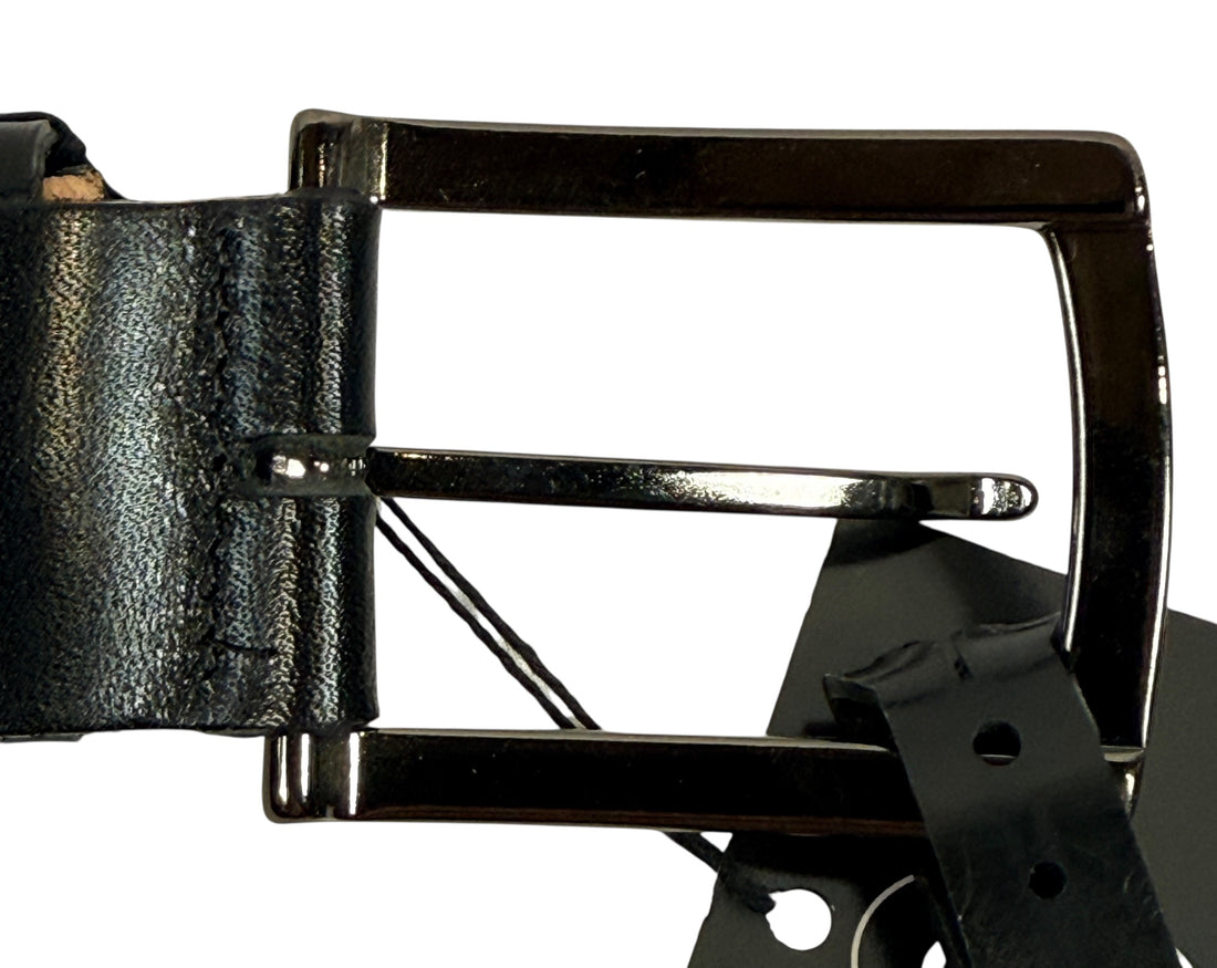 Bench Craft Leather Belt Size 32 – Black with Contrast Stitching