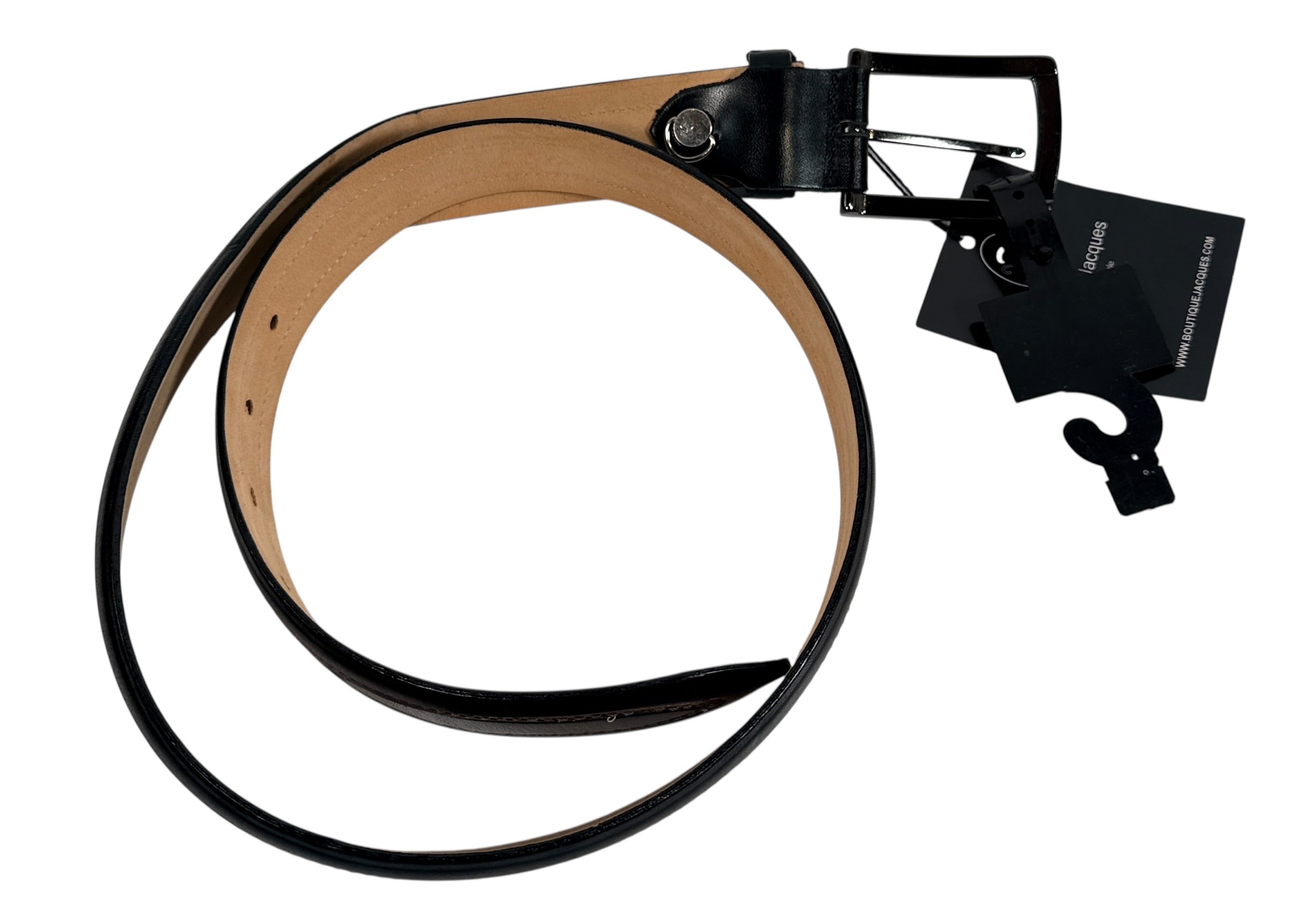 Bench Craft Leather Belt Size 32 – Black with Contrast Stitching