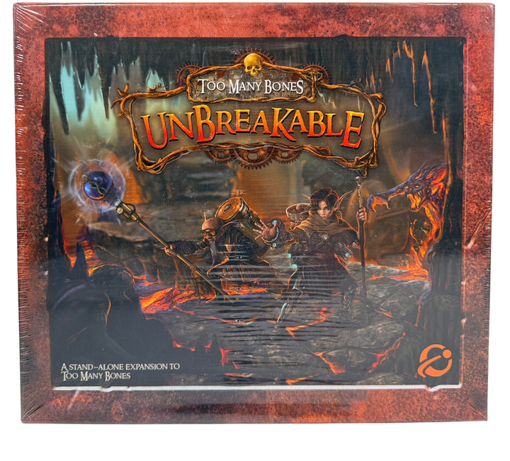 Factory sealed Too Many Bones Unbreakable stand-alone expansion. Premium dice RPG by Chip Theory Games. New, sealed, complete, collector-ready.