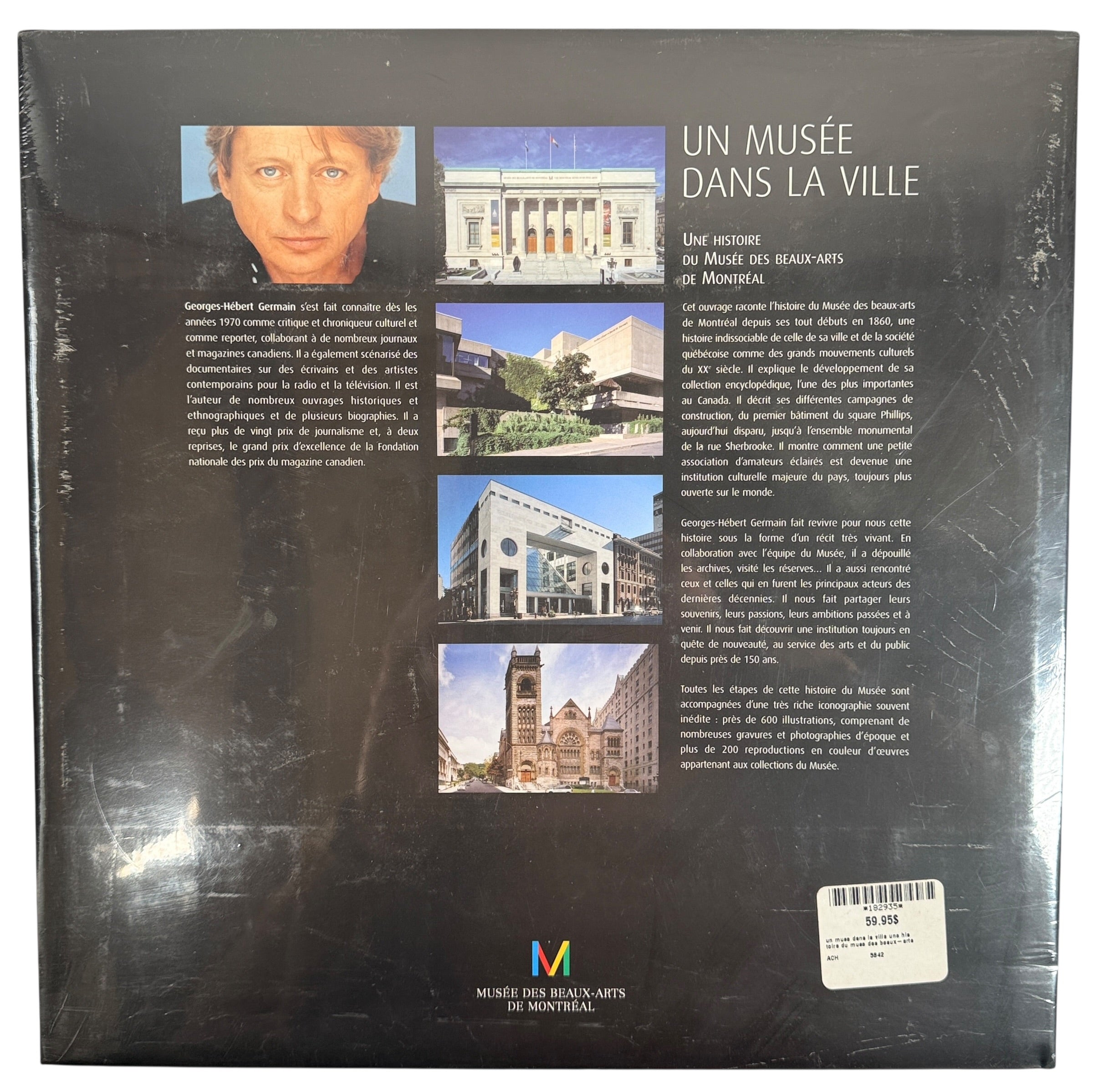 Sealed museum hardcover on the history of the Montreal Museum of Fine Arts. French language art and architecture book by Georges-Hébert Germain.