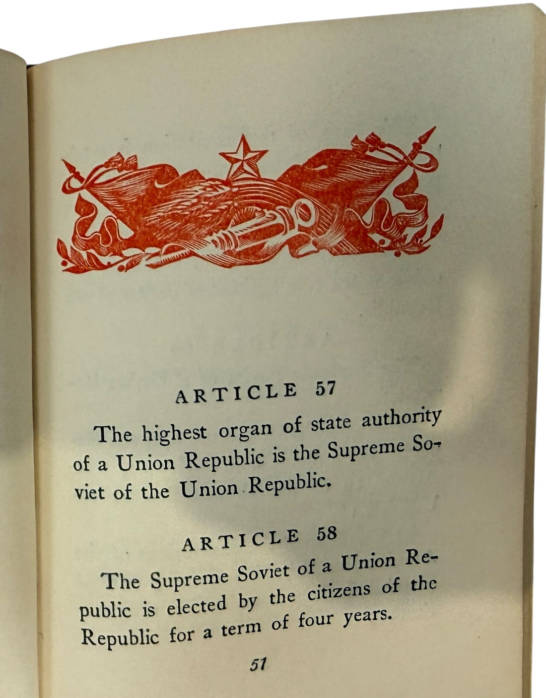 1938 English USSR Constitution pocket booklet printed by OGIZ. Stalin-era Soviet political publication with Lenin and Stalin portrait. Pre-WWII artifact.