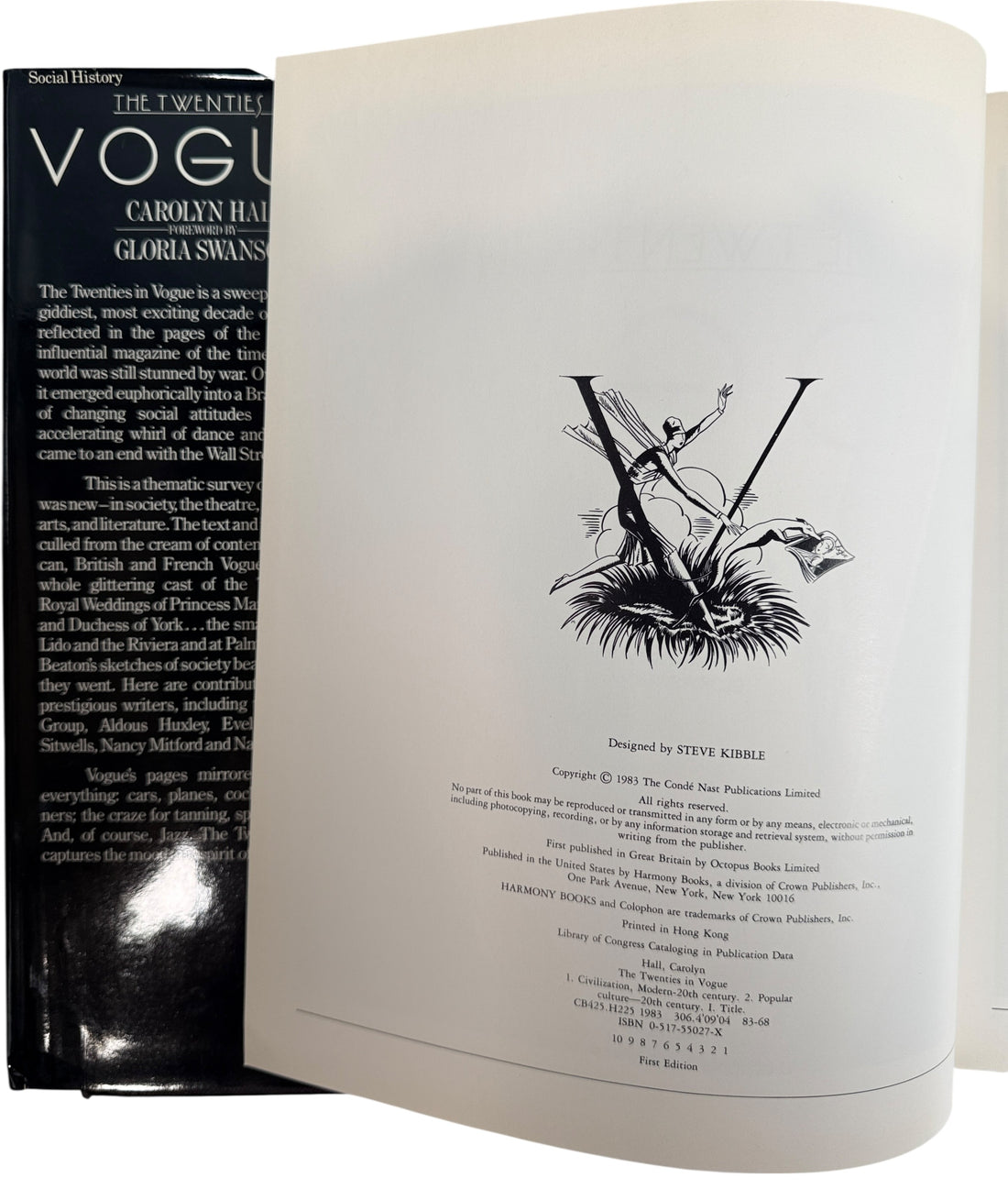 The Twenties in Vogue hardcover fashion history book. Illustrated 1920s style, culture, and Vogue archives. Art Deco era coffee table reference with dust jacket.